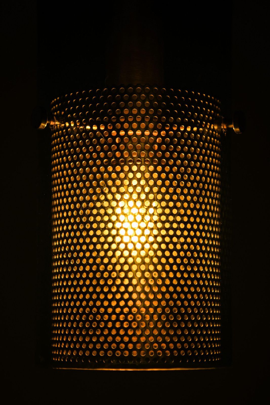Ceiling Lamp In Brass And Original Glass By Hans Agne Jakobsson, 1950's photo vintage