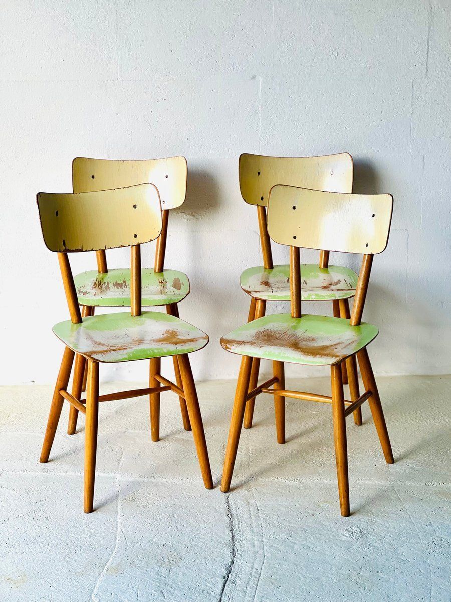 Eetkamerstoelen Van Ton, 1960, Set Van 4 photo for sale