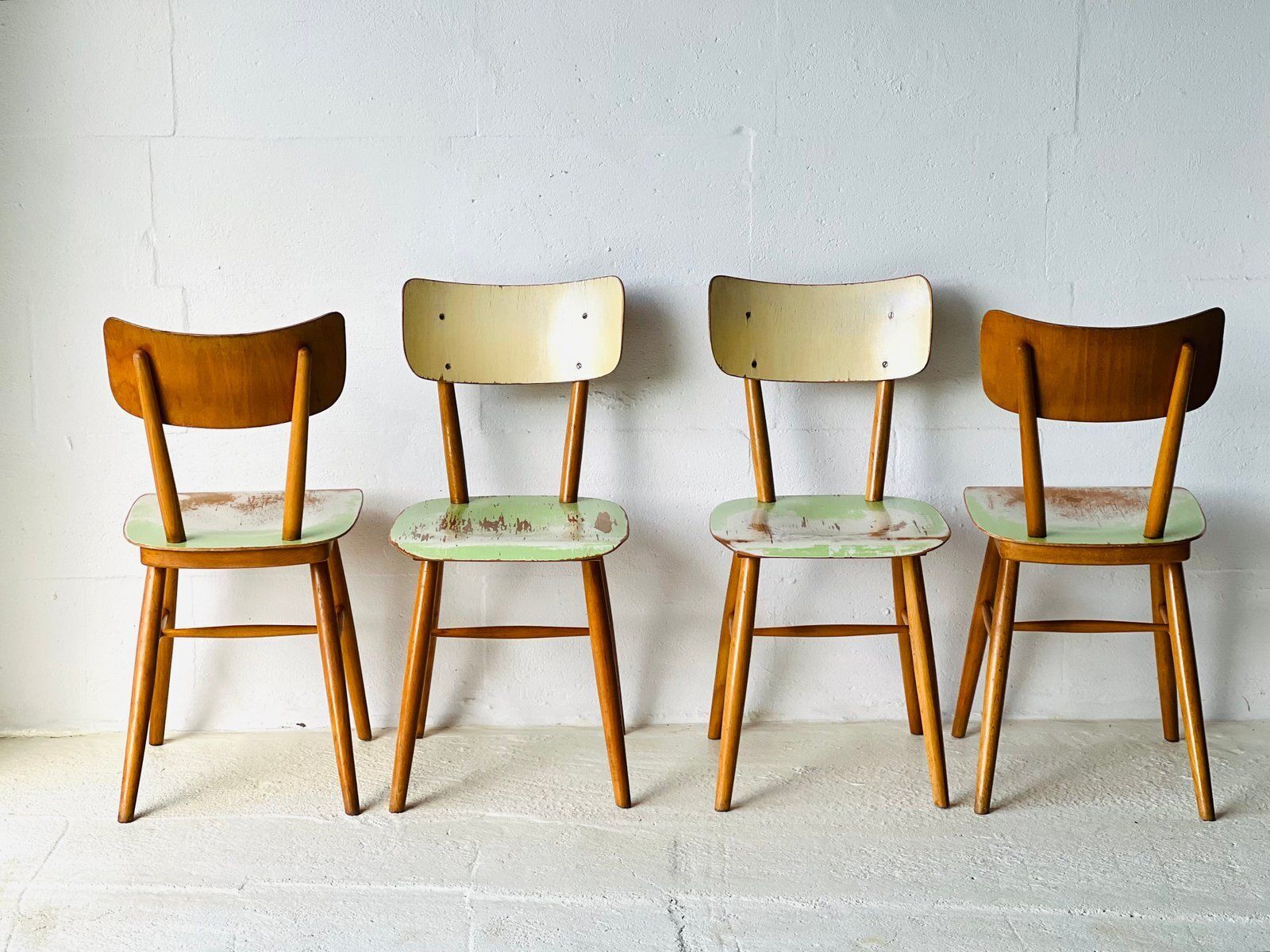 Eetkamerstoelen Van Ton, 1960, Set Van 4 photo buy
