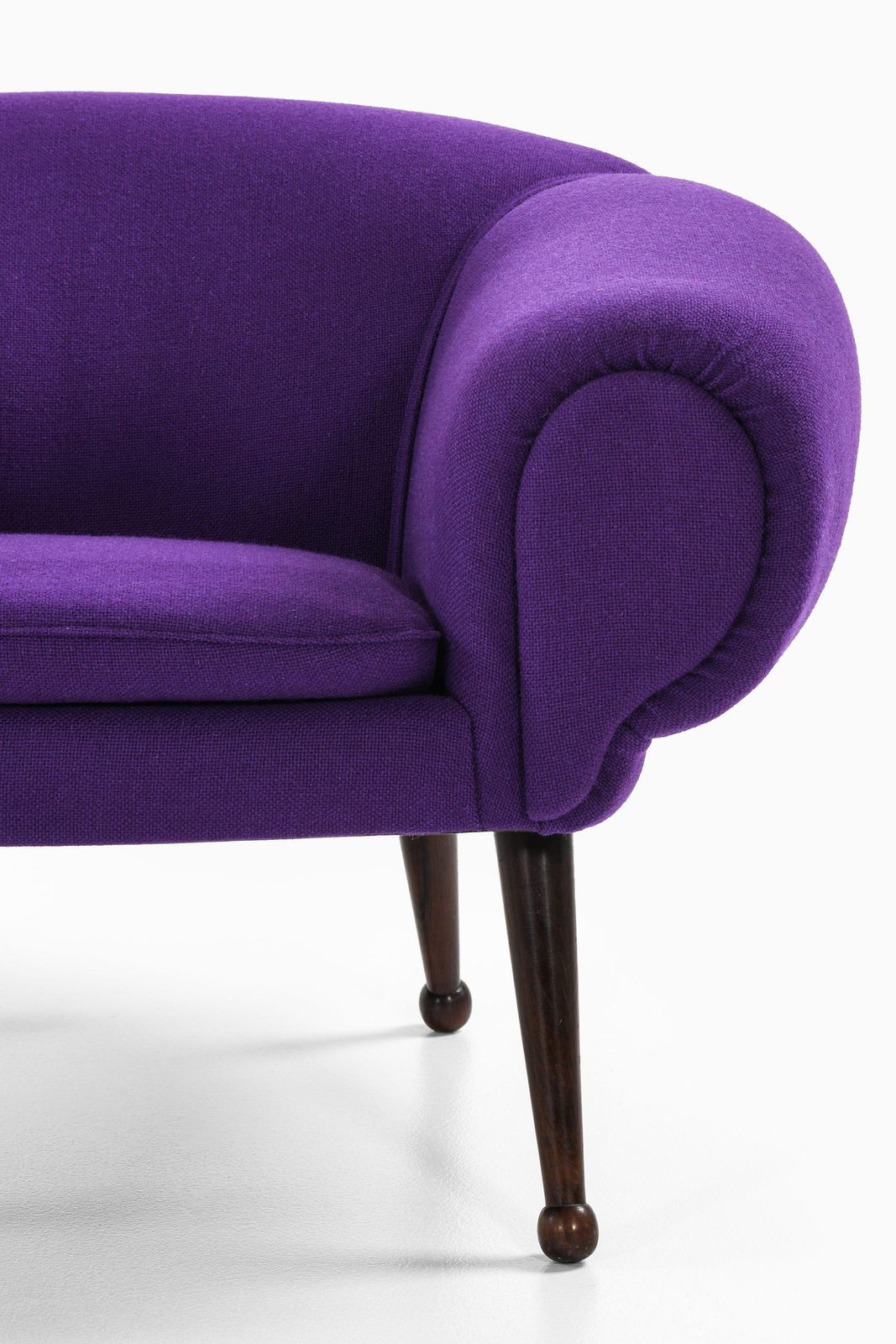 Easy Chair In Rosewood With Upholstered Kvadrat Fabric By Illum Wikkelsø, 1950's photo vintage