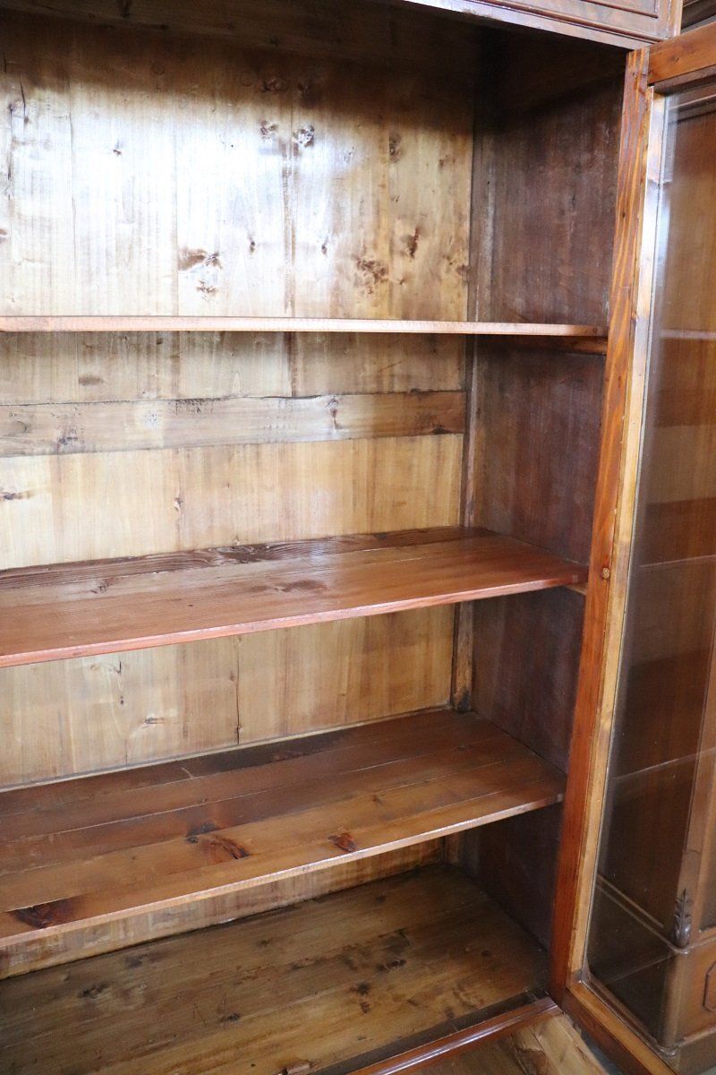 Furniture Antique Walnut Bookcases, 1800s, Set Of 2 photo
