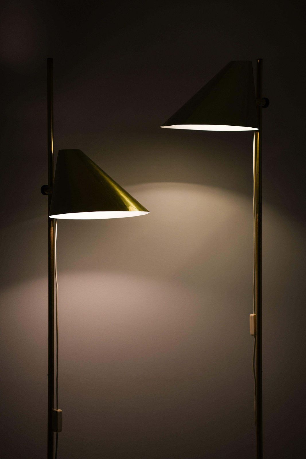 Pair Of Floor Lamps In Brass By Hans Agne Jakobsson, 1970's photo 8263.0