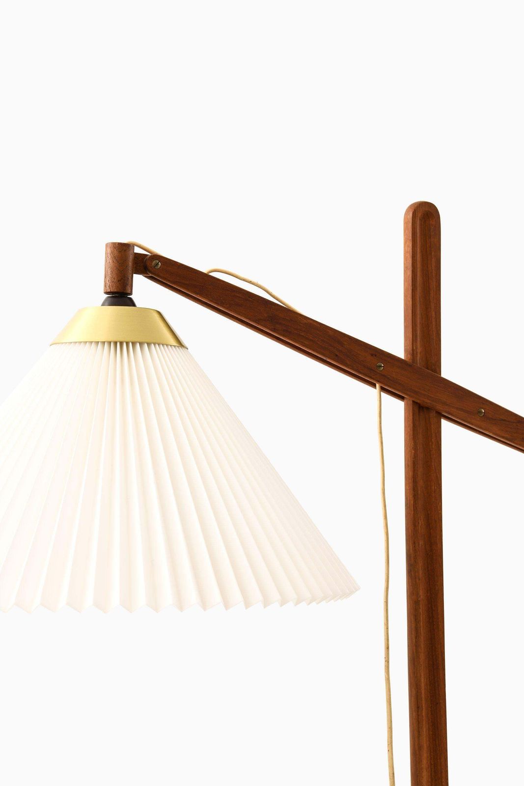 Floor Lamp In Teak, Black Lacquered Metal And Brass By Vilhelm Wohlert, 1957 photo for sale