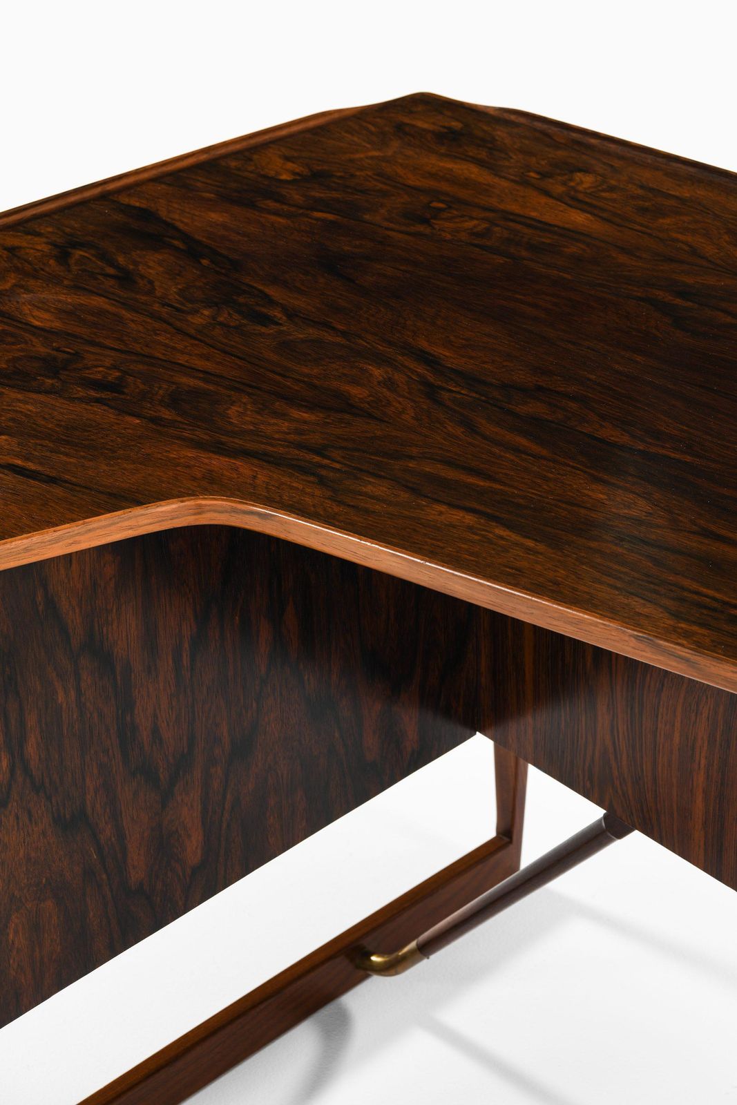 photo furniture Freestanding Desk In Rosewood, Brass By Peter Løvig Nielsen, 1950's