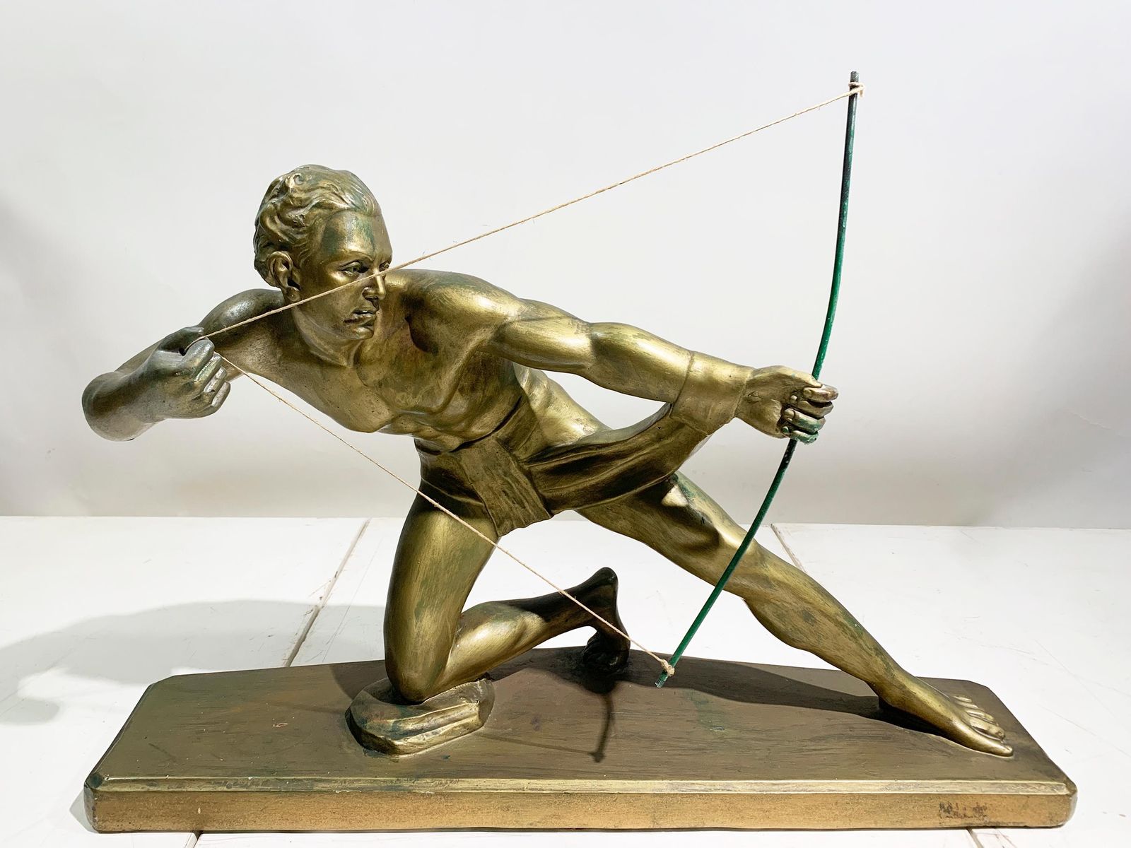 Art Deco Terracotta Metal Patinated Sculpture Engraved "Maf" And Numbered 306 photo furniture