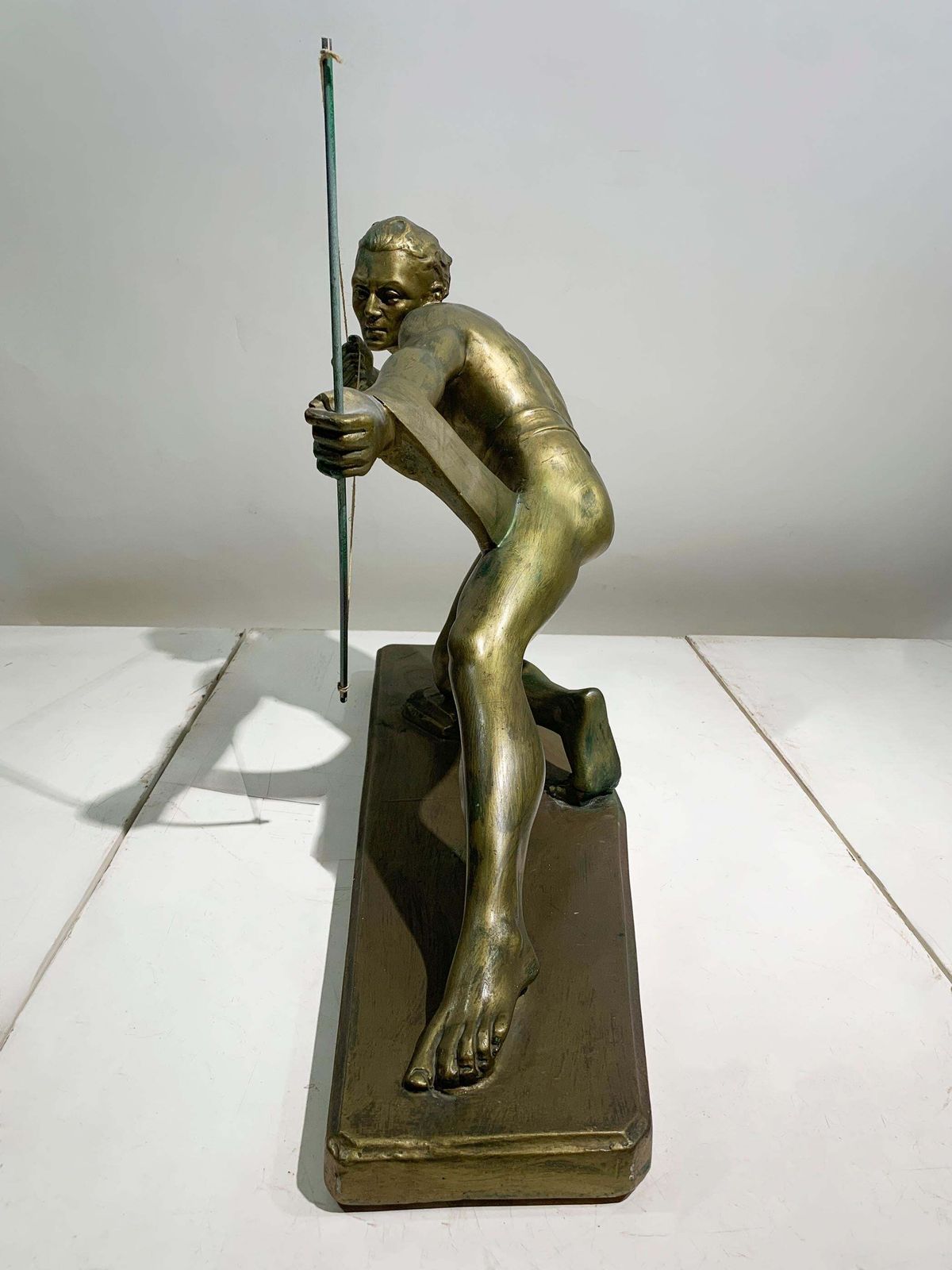 Art Deco Terracotta Metal Patinated Sculpture Engraved "Maf" And Numbered 306 photo vinterior