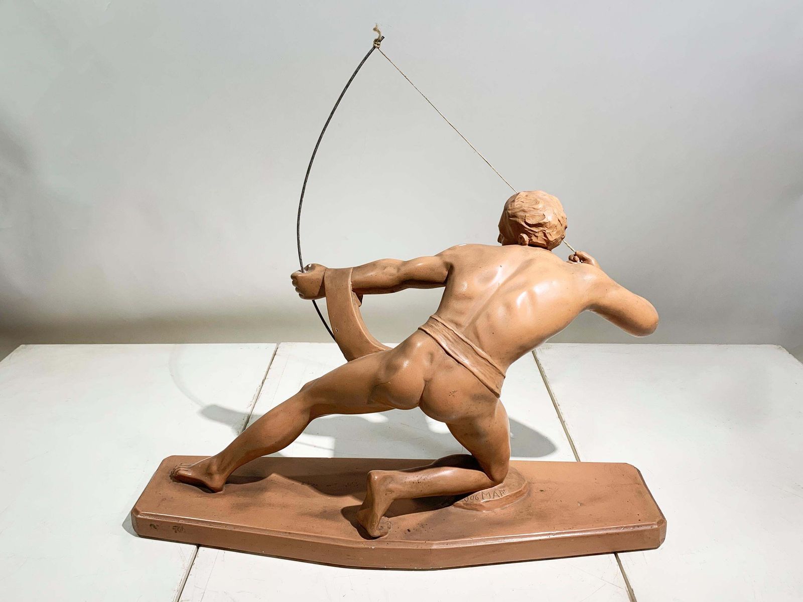 Art Deco Archer Sculpture In Terracotta Attributed Salvatore Melani, Circa 1920s photo 2776.0