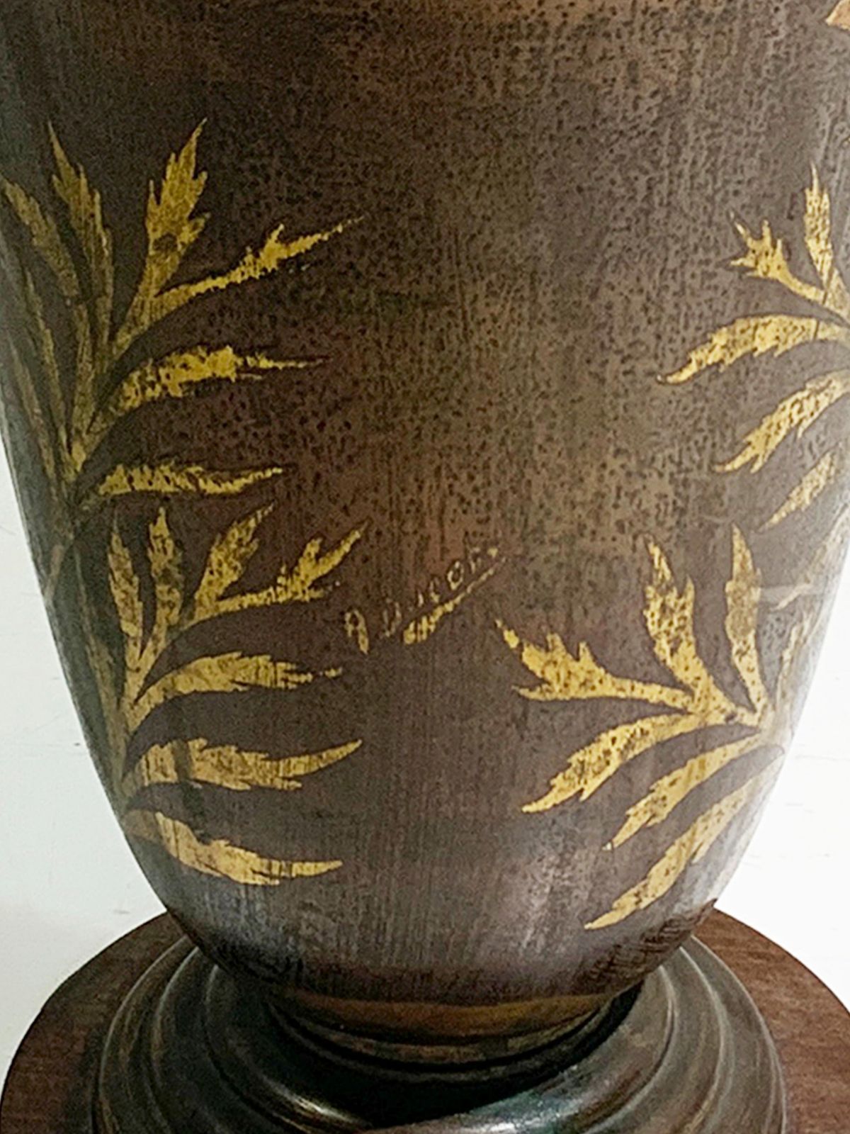 photo vinterior Art Deco "Poppy" Table Lamp, Signed "A. Ducobu", France, Circa 1930