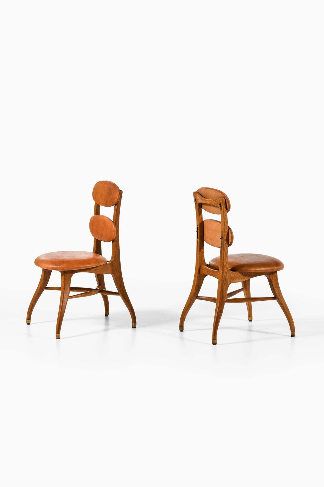 Musician Chairs With Adjustable Seat And Back In Oak By Vilhelm Lauritzen, 1942 photo for sale