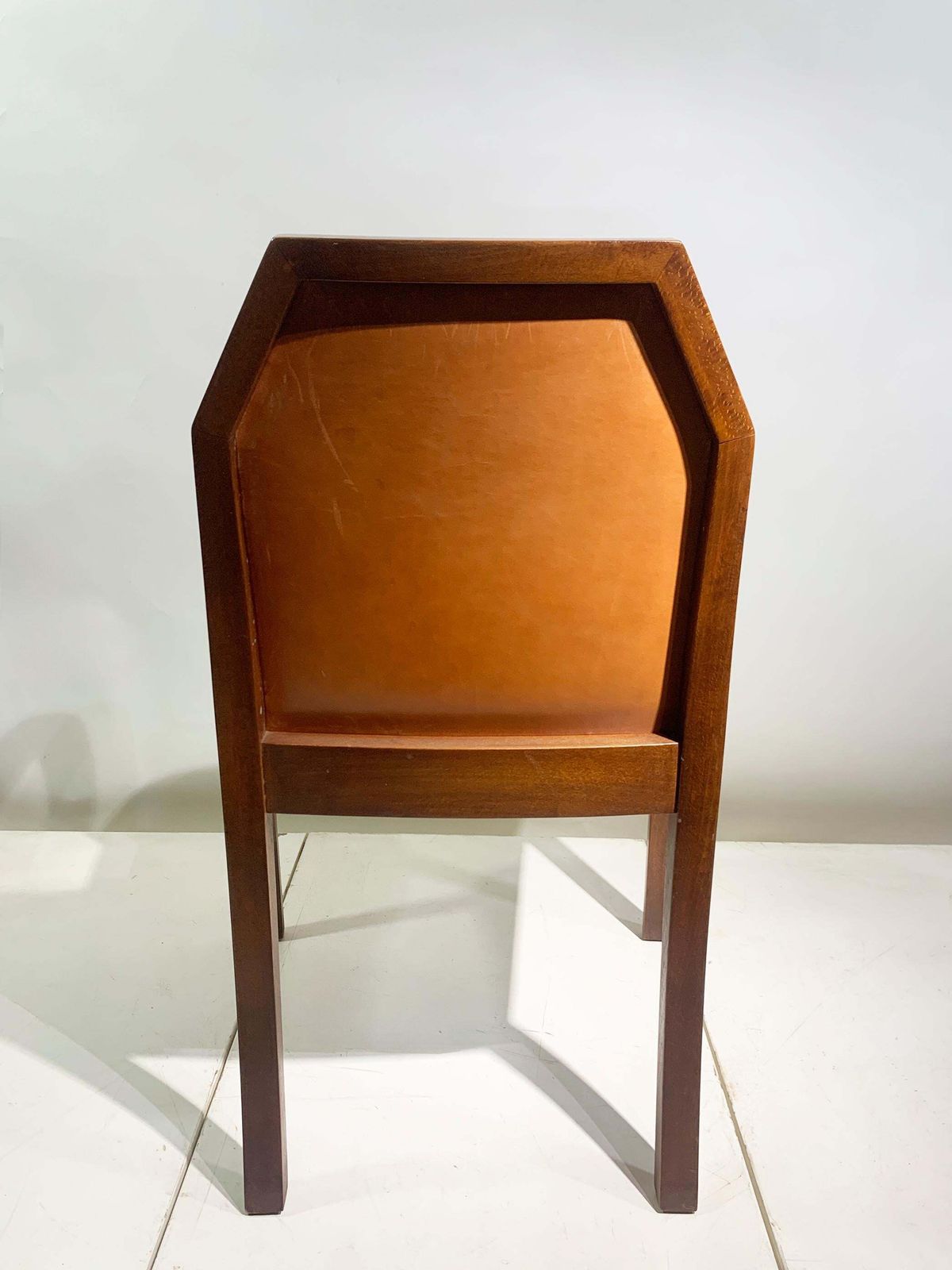 photo vinterior Pair Of Art Deco Bridge/ Armchairs, In Leather,  France, Circa 1930's