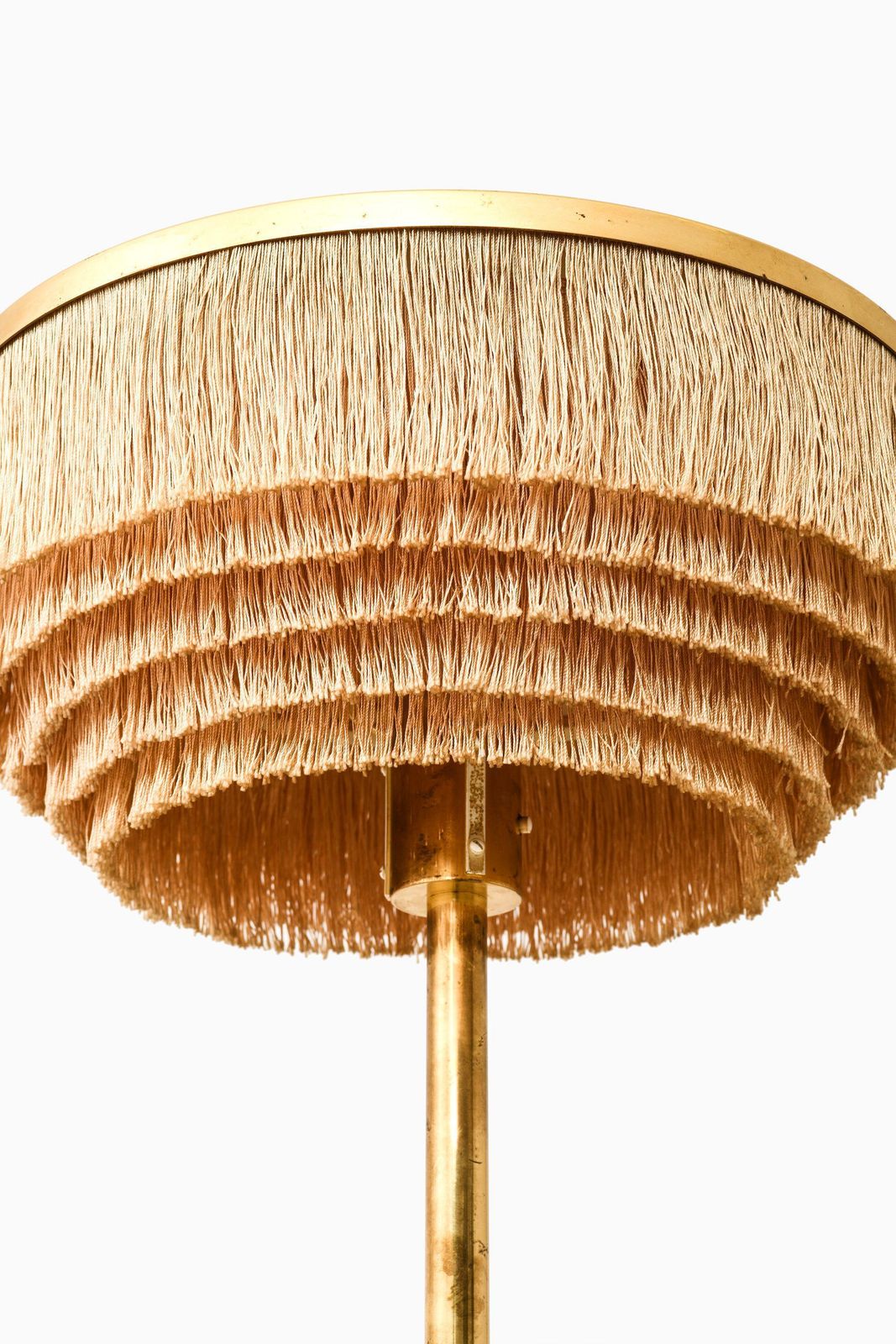 Table Lamp In Brass And Silk Fringes By Hans Agne Jakobsson, 1950's photo Lighting