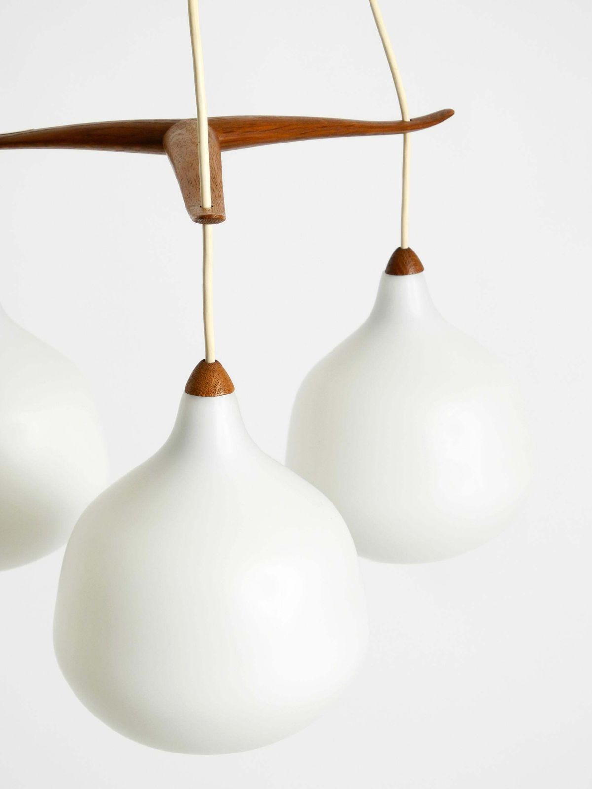 1273.0 Pendant Lamp With Glass Shades And A Teak Frame By Uno & östen Kristiansson photo