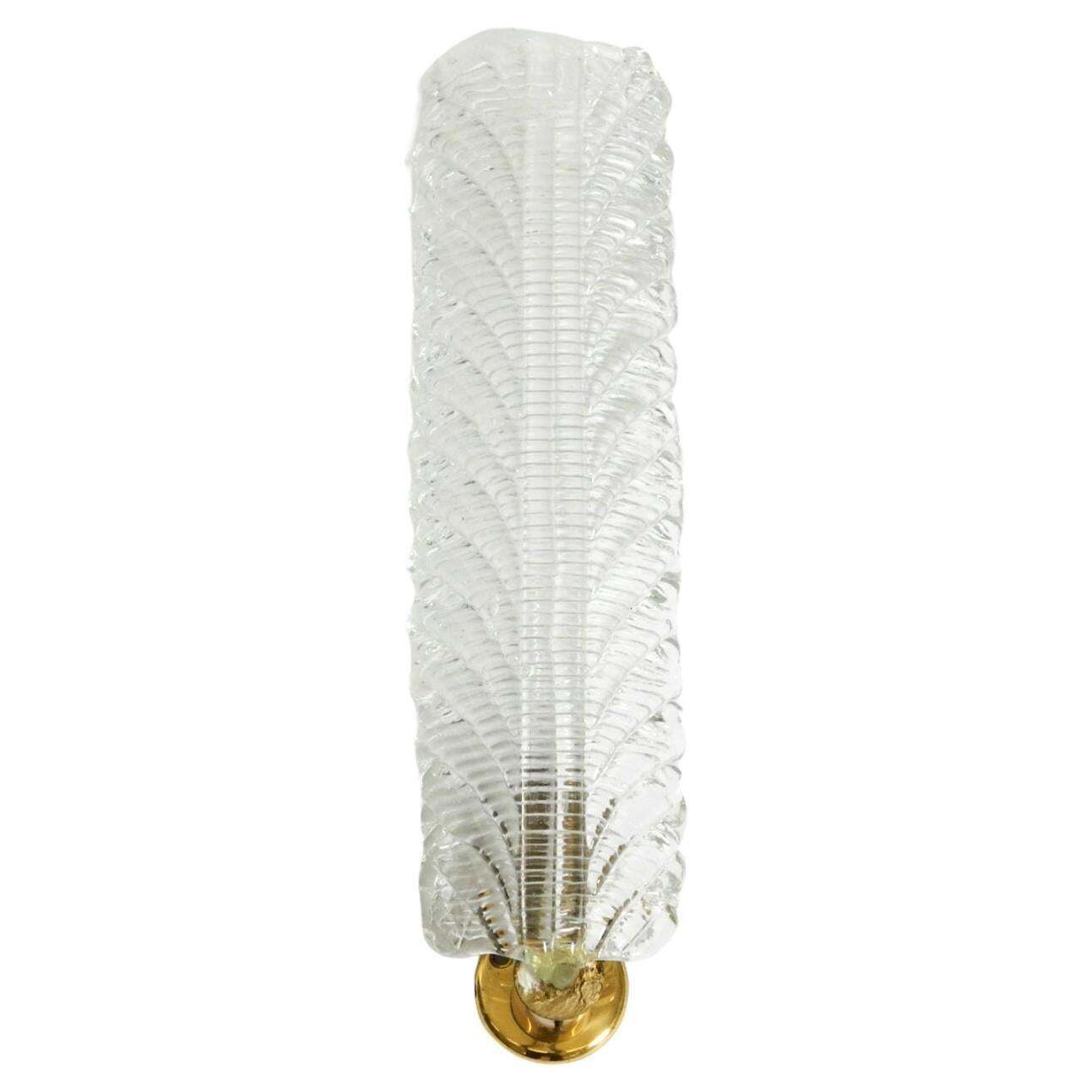 Original Mid Century Modern Italian Barovier & Toso Murano Glass Wall Lamp