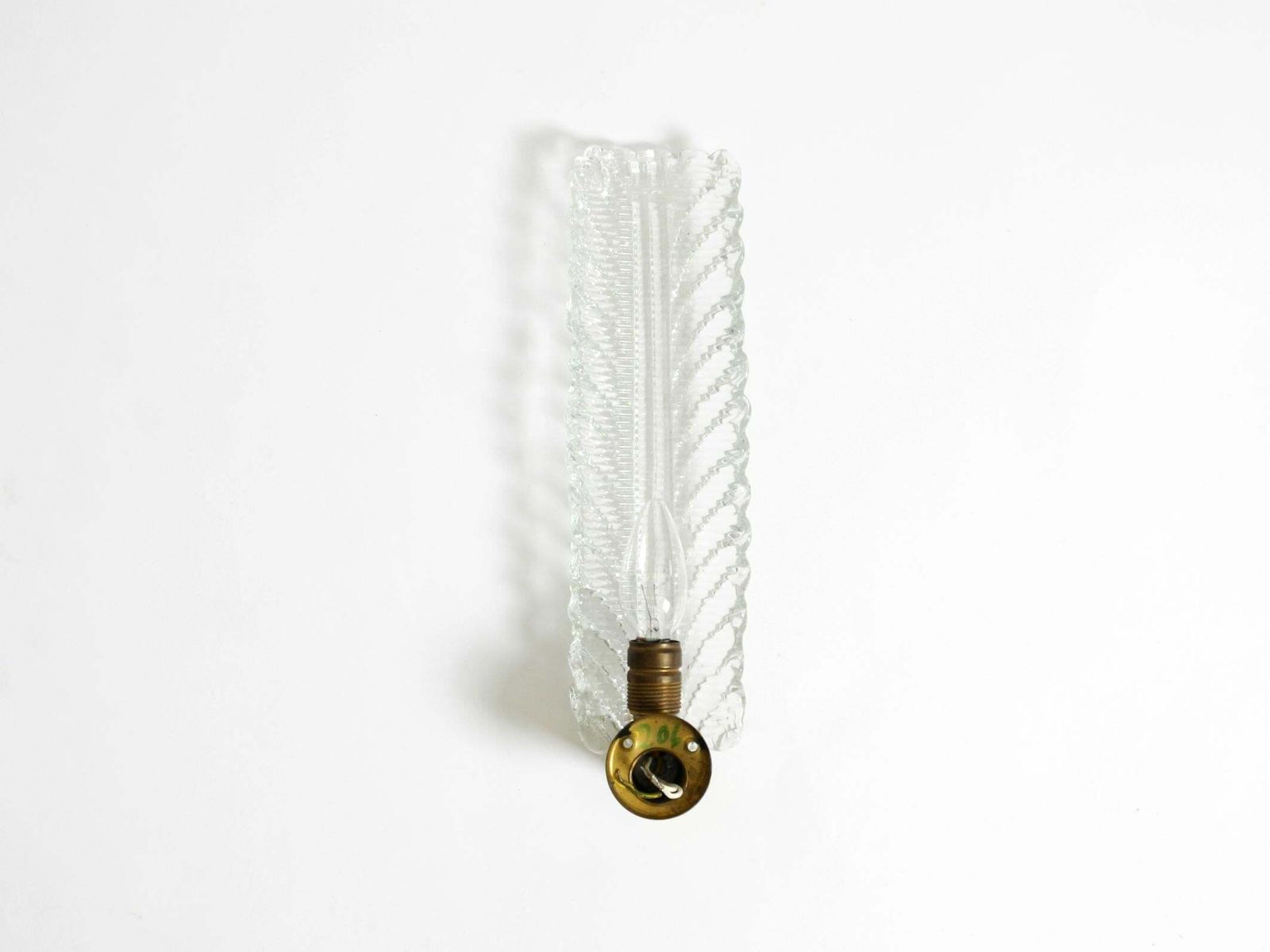 Original Mid Century Modern Italian Barovier & Toso Murano Glass Wall Lamp photo vintage