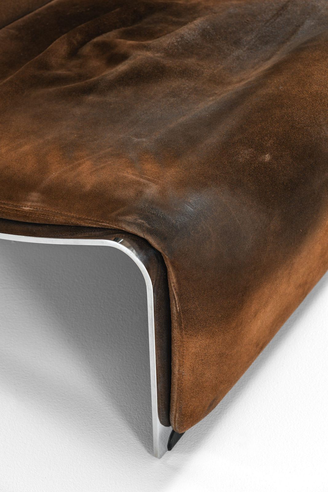 Pair Of Easy Chairs In Chromed Steel And Suede By Introini Vittorio, 1965 photo 8263.0