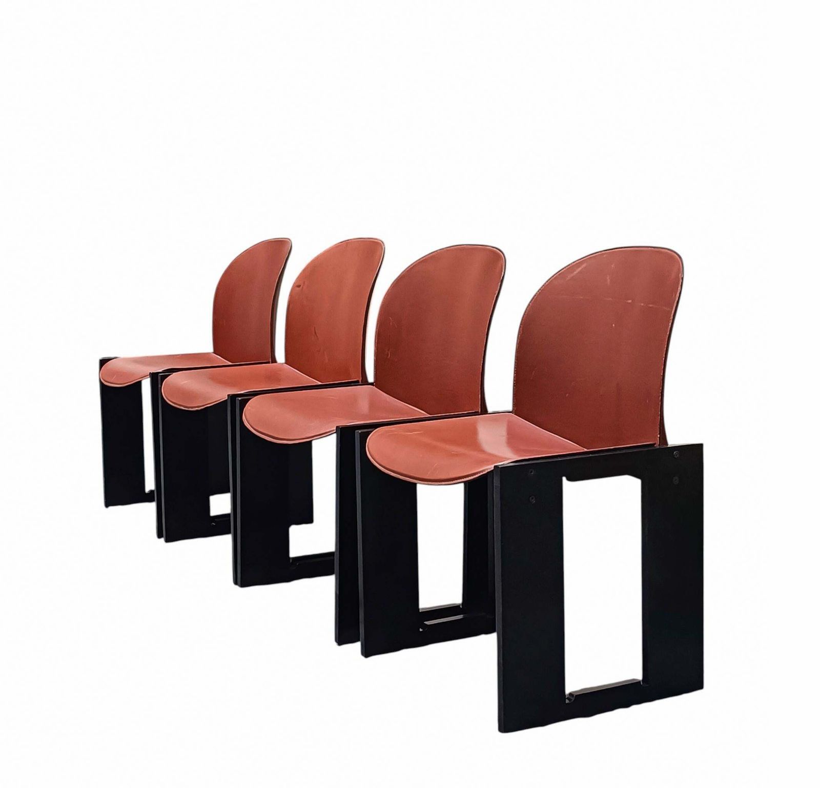 Afra & Tobia Scarpa For B&B Italia Set Of 4 "Dialogo" Chairs, Italy 1970s photo Furniture