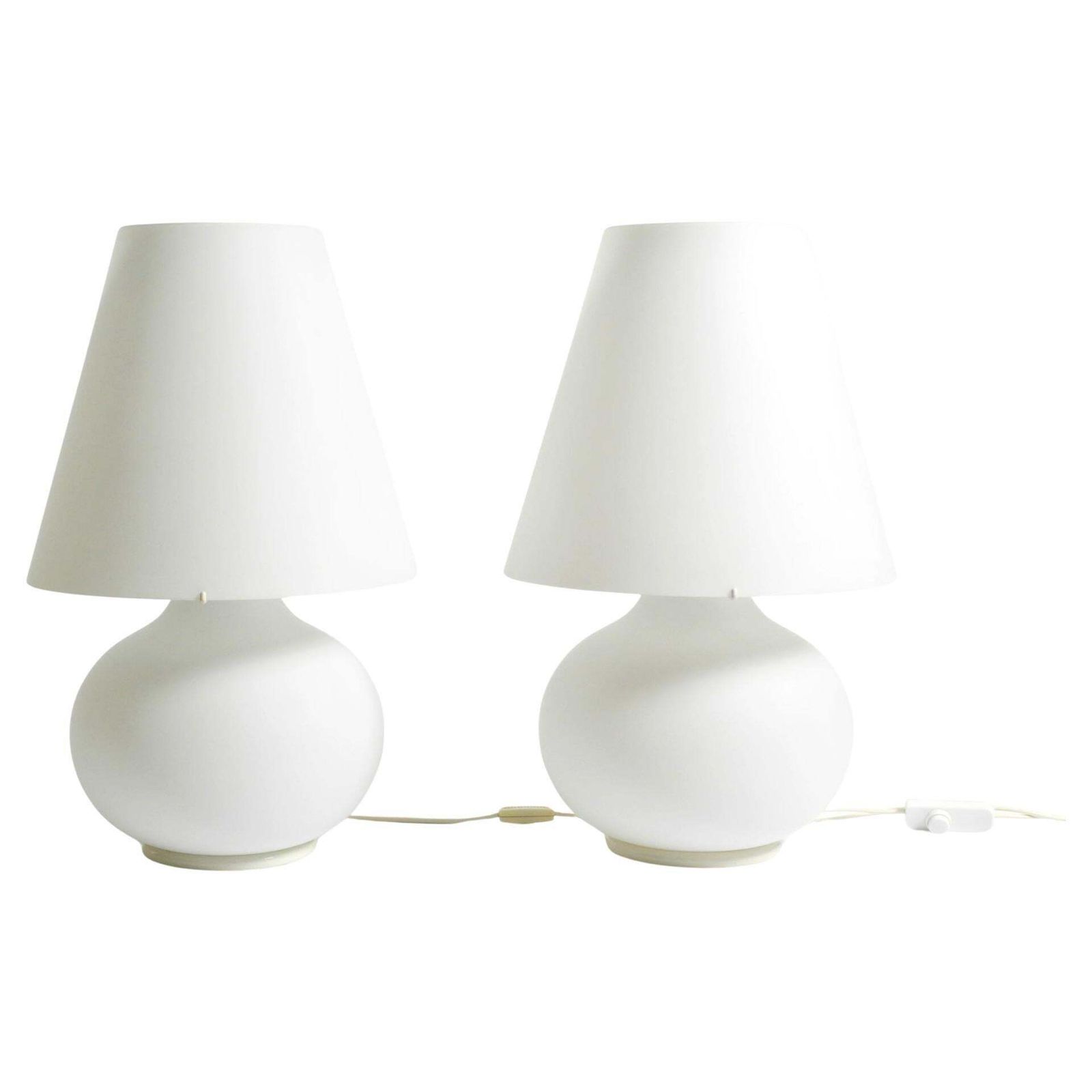 Two Large 1980s Leucos Paralume Table Lamps, Made In Italy  Height 73 Cm  28.7