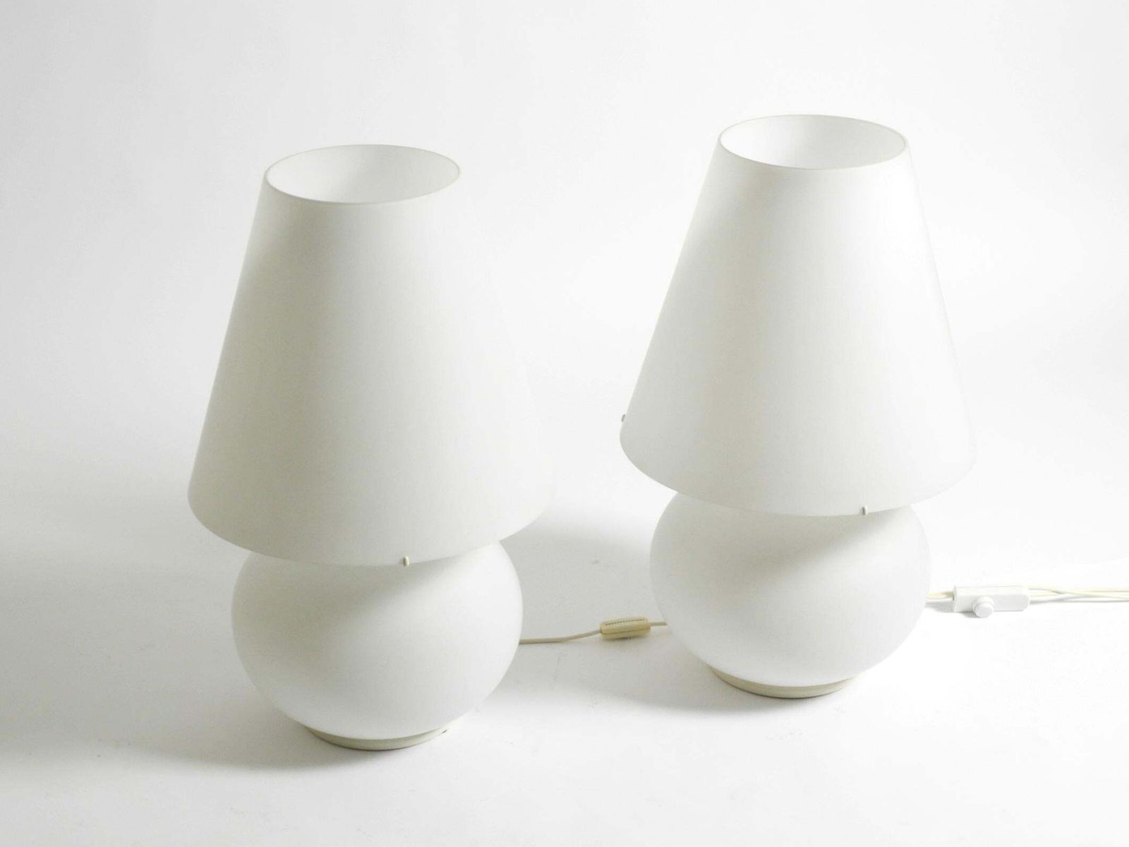 Two Large 1980s Leucos Paralume Table Lamps, Made In Italy  Height 73 Cm  28.7 photo 2546.0