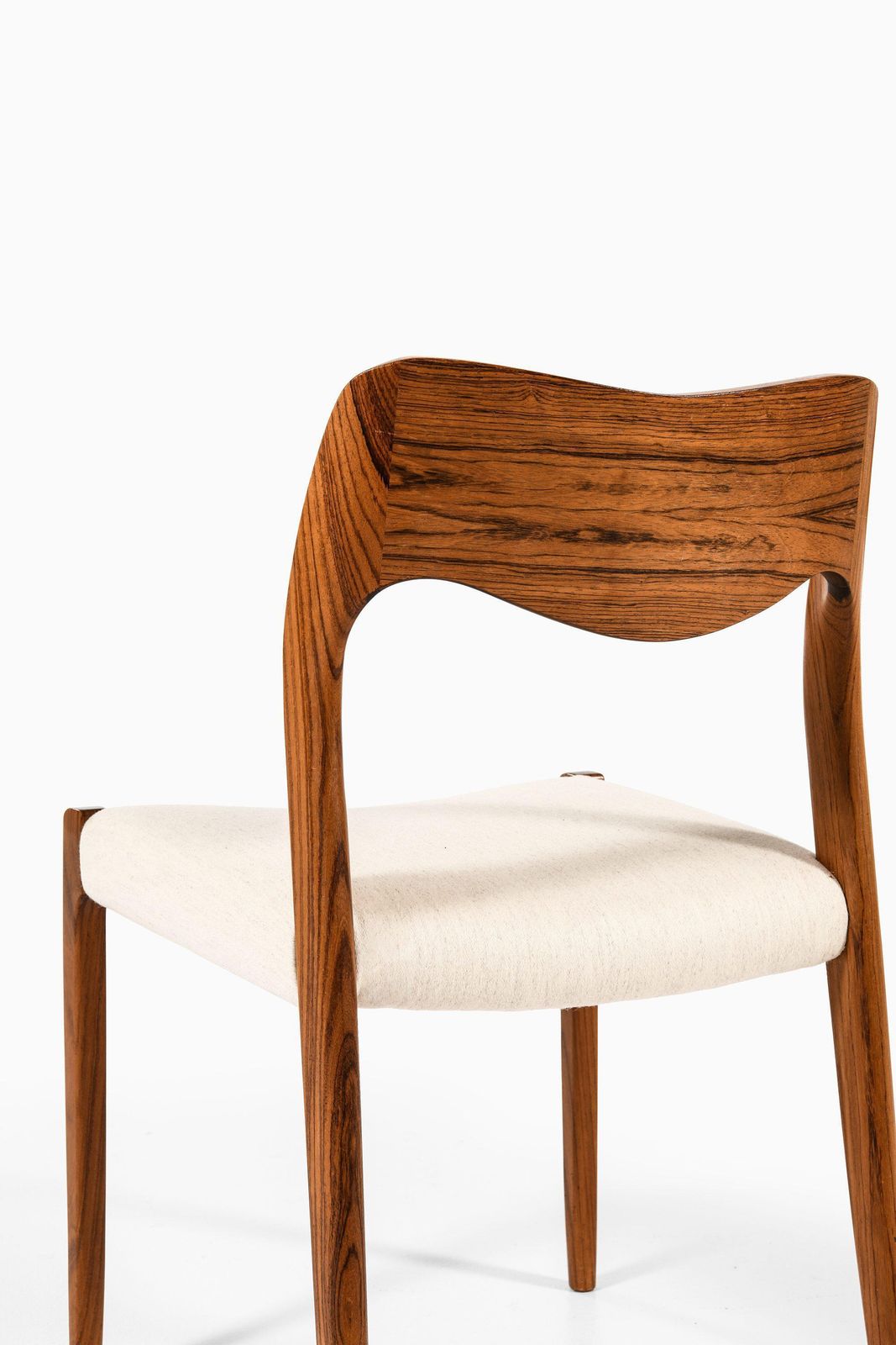 Set Of 8 Dining Chairs In Rosewood And Reupholstered  By Niels O. Møller, 1951 photo Furniture