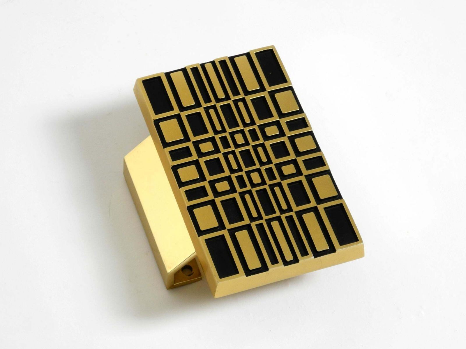 1960s Space Age Abstract Design Door Handle Made Of Brass Plated Cast Aluminum photo furniture