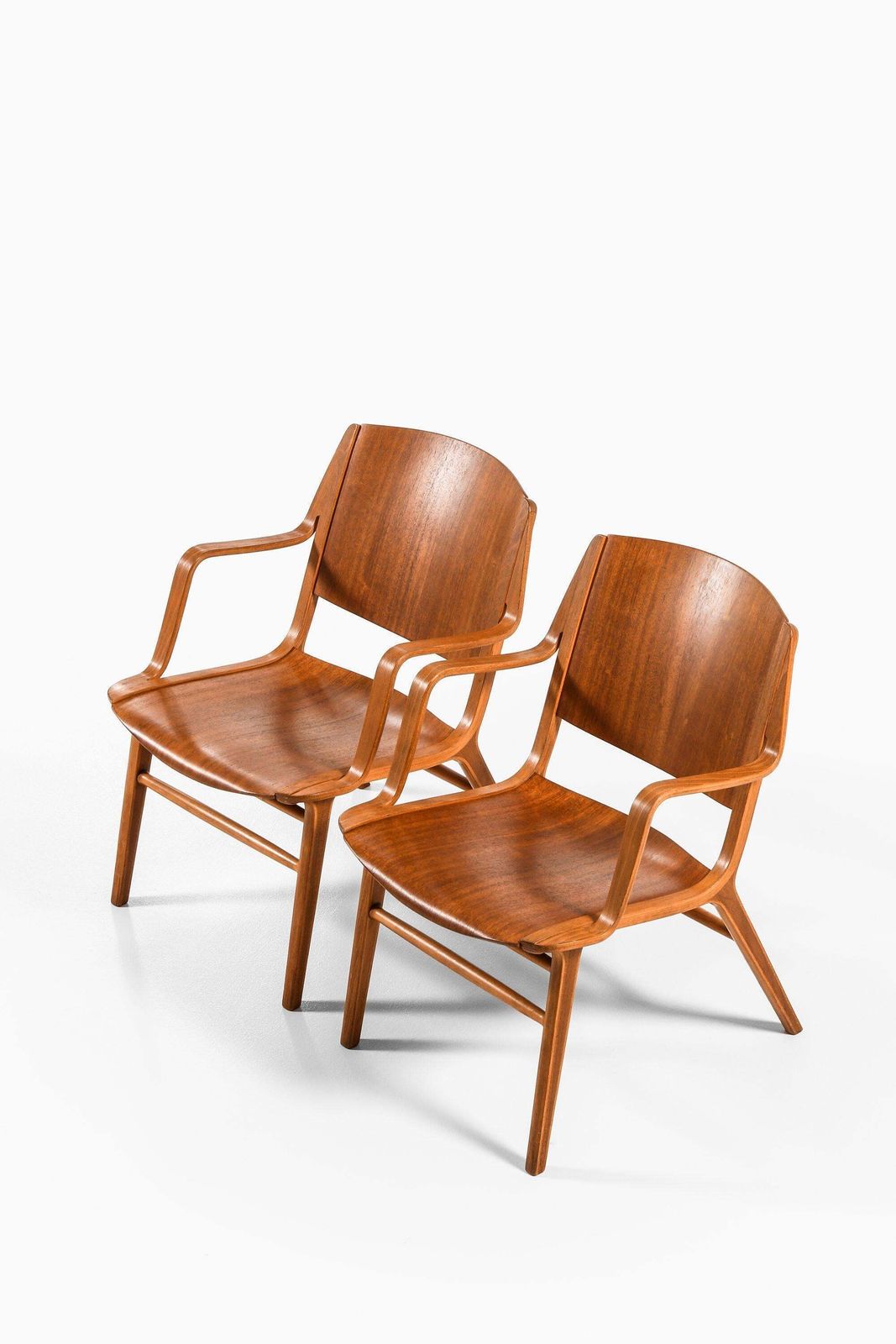 Pair Of Easy Chairs In Teak & Beech By Peter Hvidt & Orla Mølgaard Nielsen, 1951 photo furniture