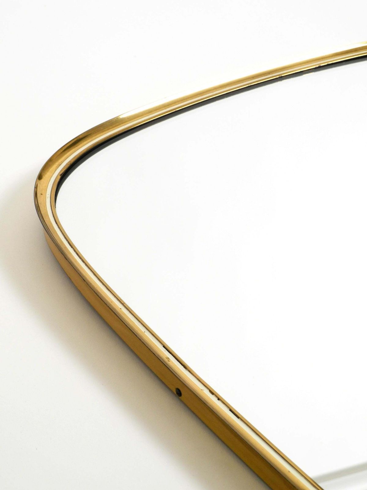 photo furniture Beautiful Mid Century Brass Kidney Shaped Wall Mirror From Münchner Zierspiegel