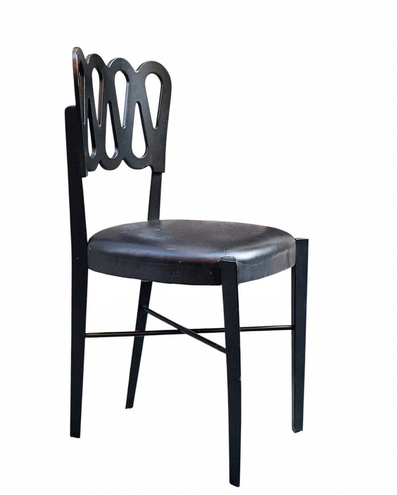Gio Ponti Per F.Lli Montina Sedia Nera Mod. "969", Italia 1960s photo furniture