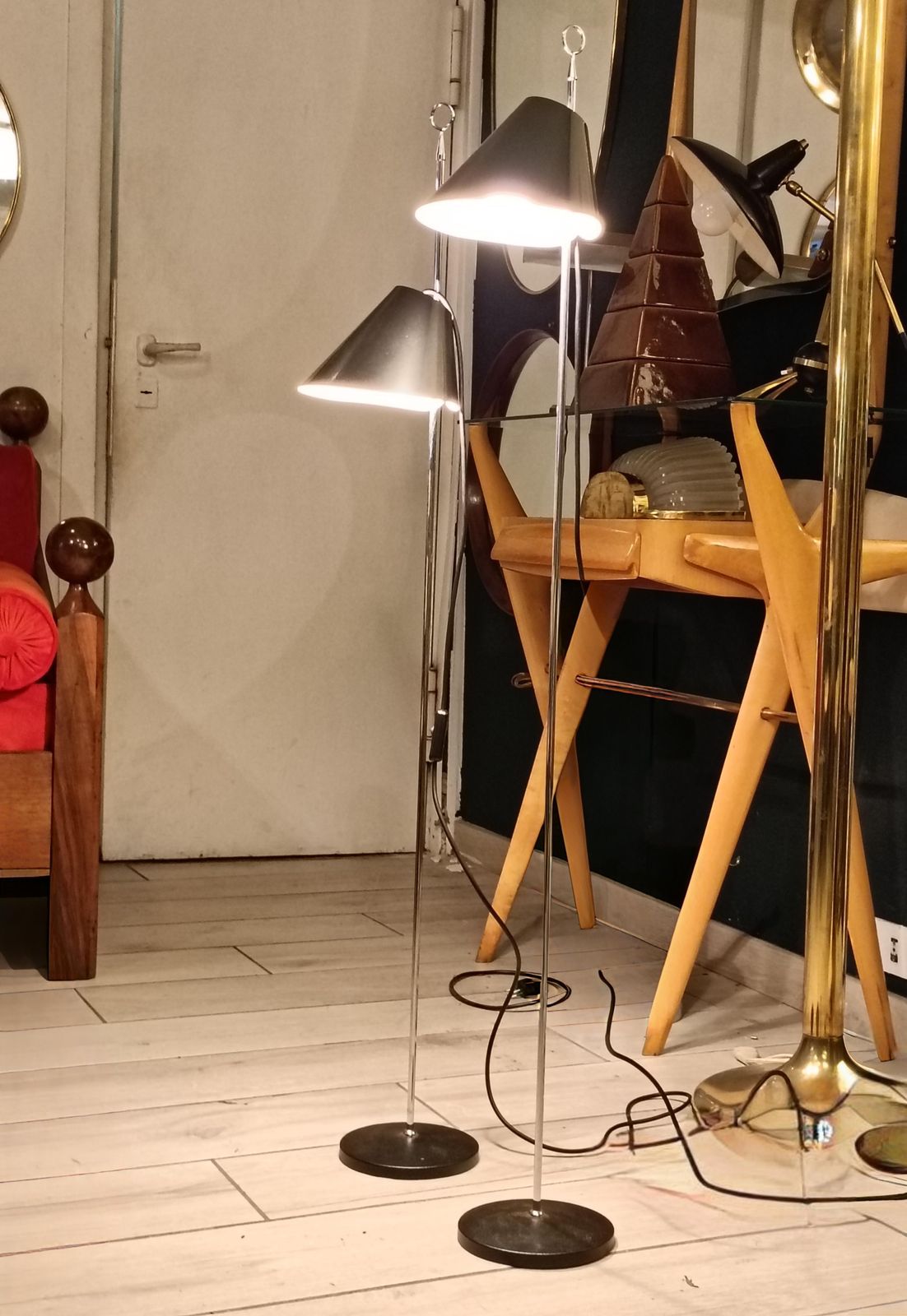 Luigi Caccia Dominioni For Azucena Floor Lamp "Monachella," Italy 1990s photo vinterior
