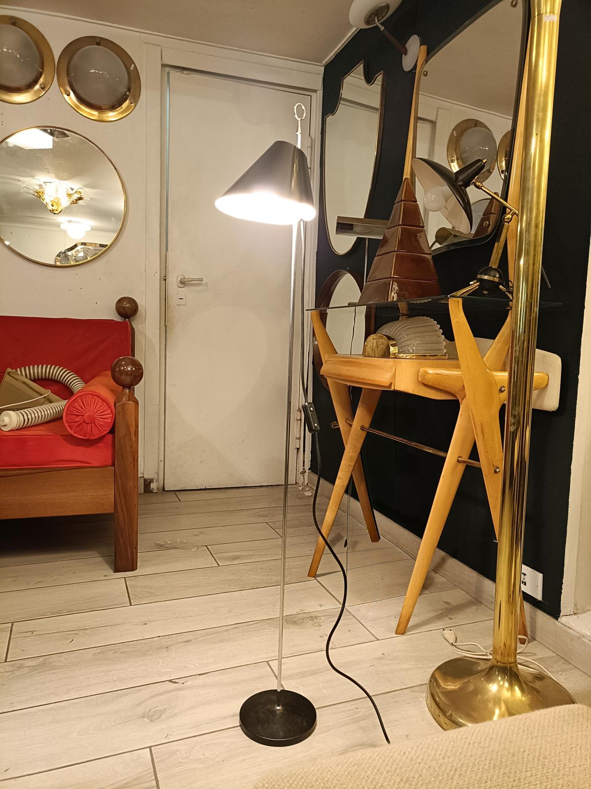 Luigi Caccia Dominioni For Azucena Floor Lamp "Monachella," Italy 1990s photo vintage