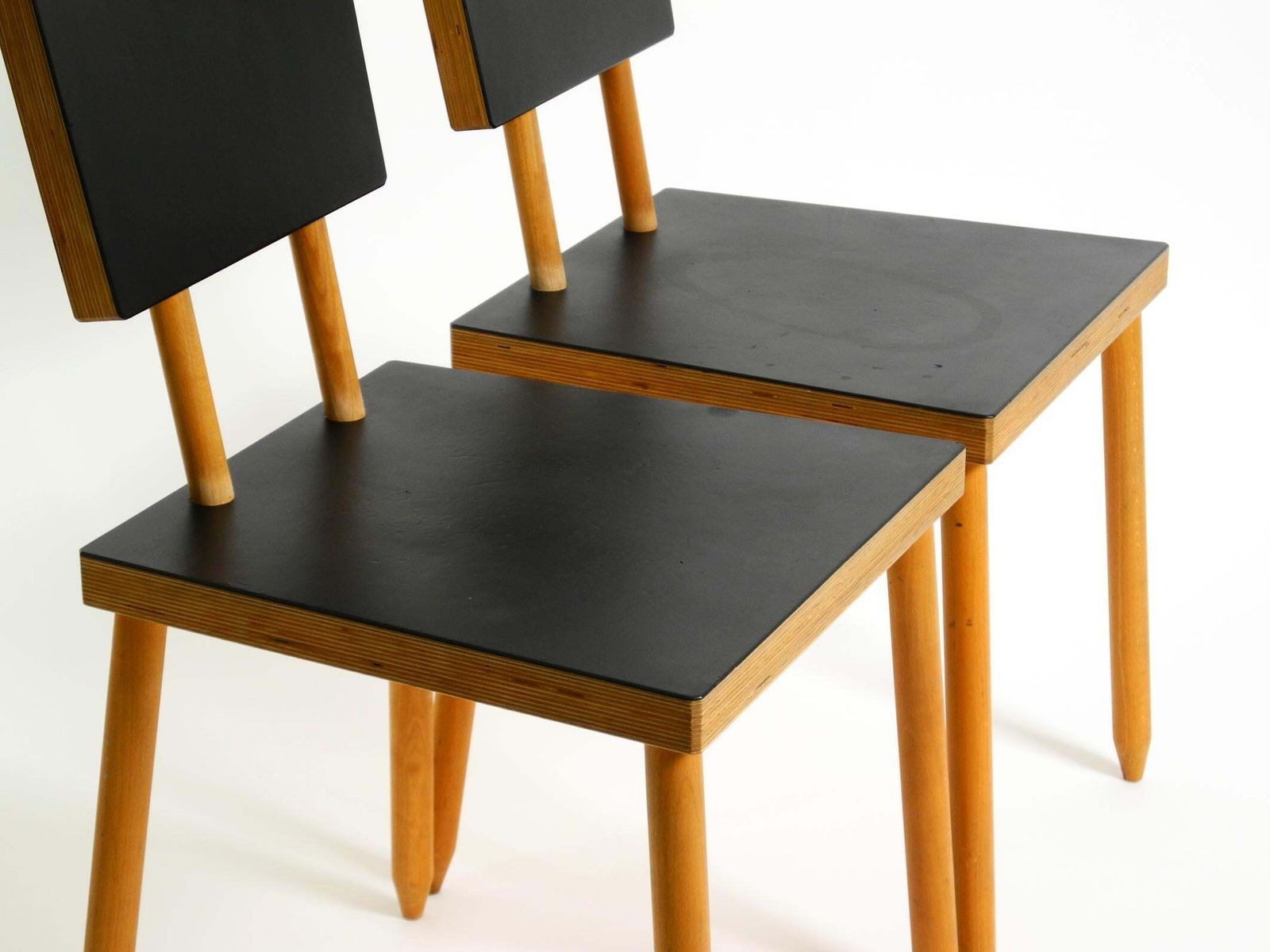 photo for sale Two Rare Demountable Plywood Chairs By Axel Kufus Model Stöcke For Atoll