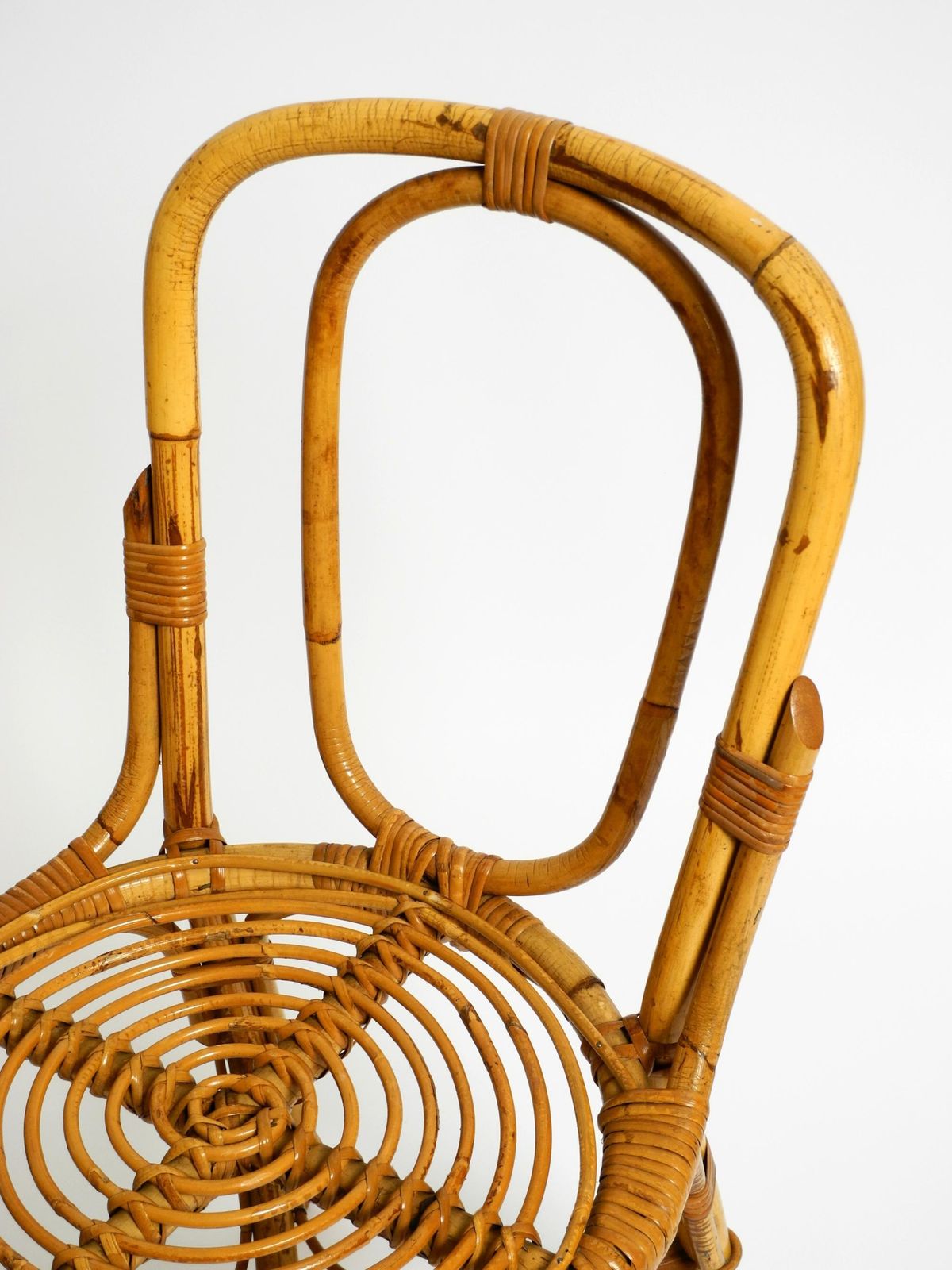 Pair Of Very Beautiful Rare Original 1960s Italian Bamboo Chairs photo buy