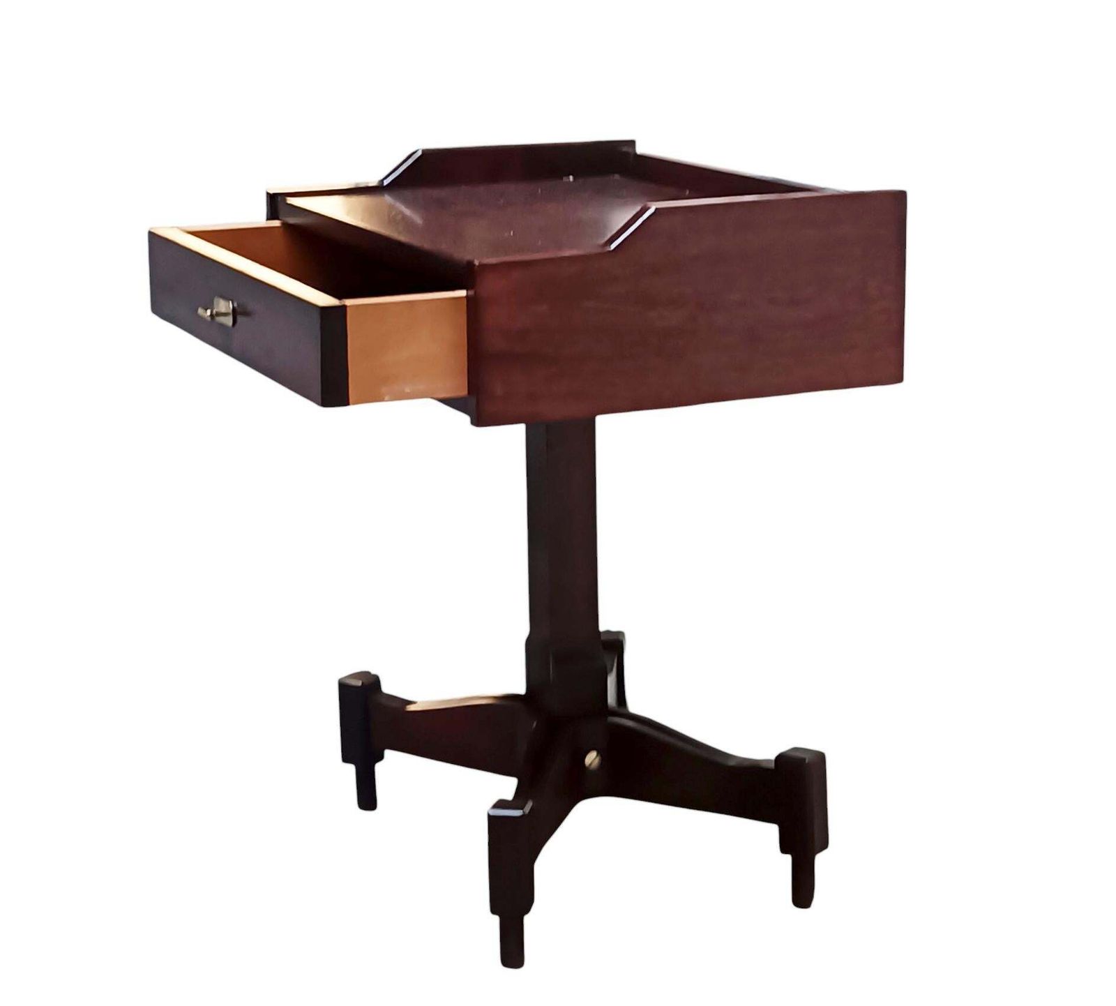 Claudio Salocchi Per Sormani Tavolino O Comodino In Legno, Italia 1960s photo Furniture