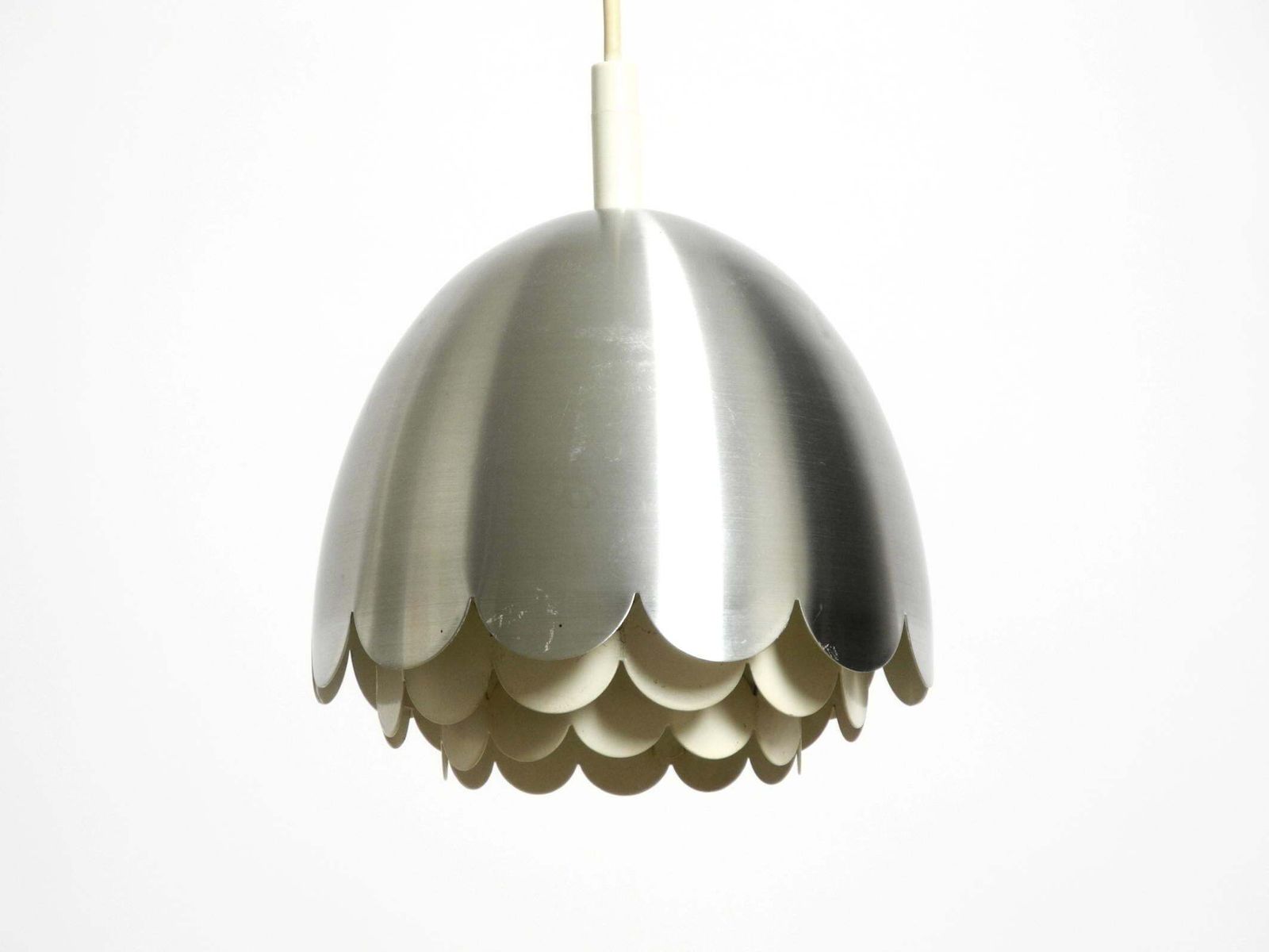 Small  1960s Space Age Pendant Lamp By Doria Made Of Aluminum And Metal photo for sale