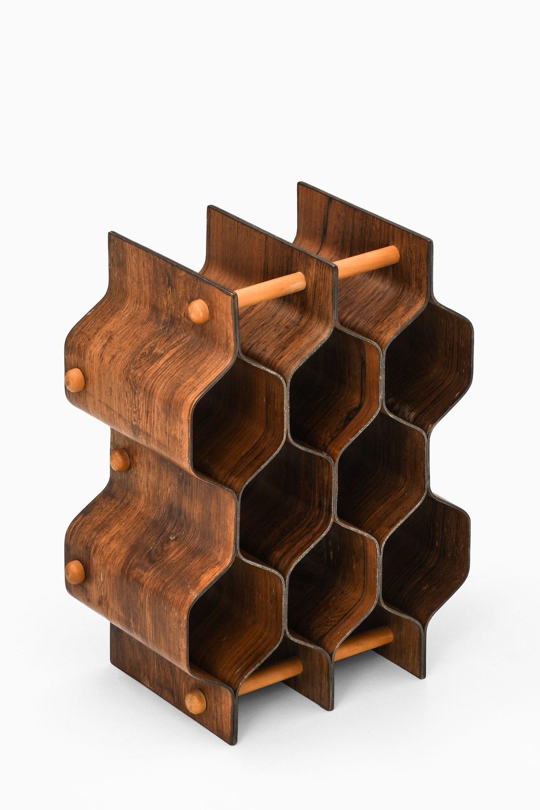 Wine Rack / Bottle Stand In Rosewood By Torsten Johansson, 1950's photo furniture