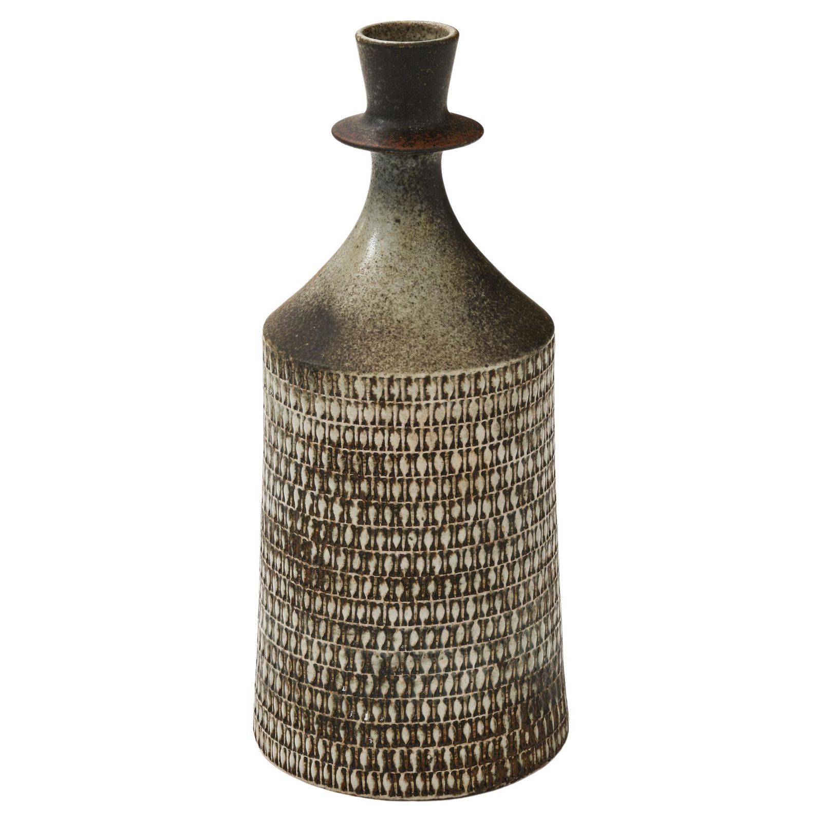 Ceramic Vase In Glazed Stoneware By Stig Lindberg, 1950's