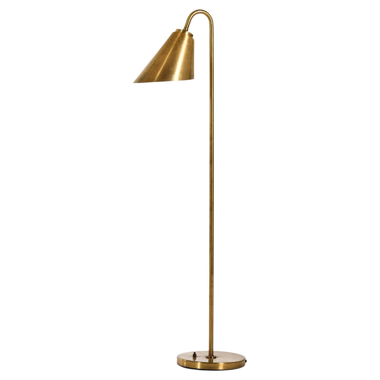 Floor Lamp In Brass By Frits Schlegel & Vilhelm Lauritzen, 1940's