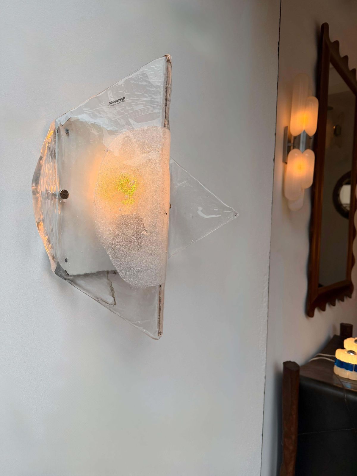 Sconce Lp253 Murano Glass By Carlo Nason For Mazzega, Italy, 1970s photo for sale