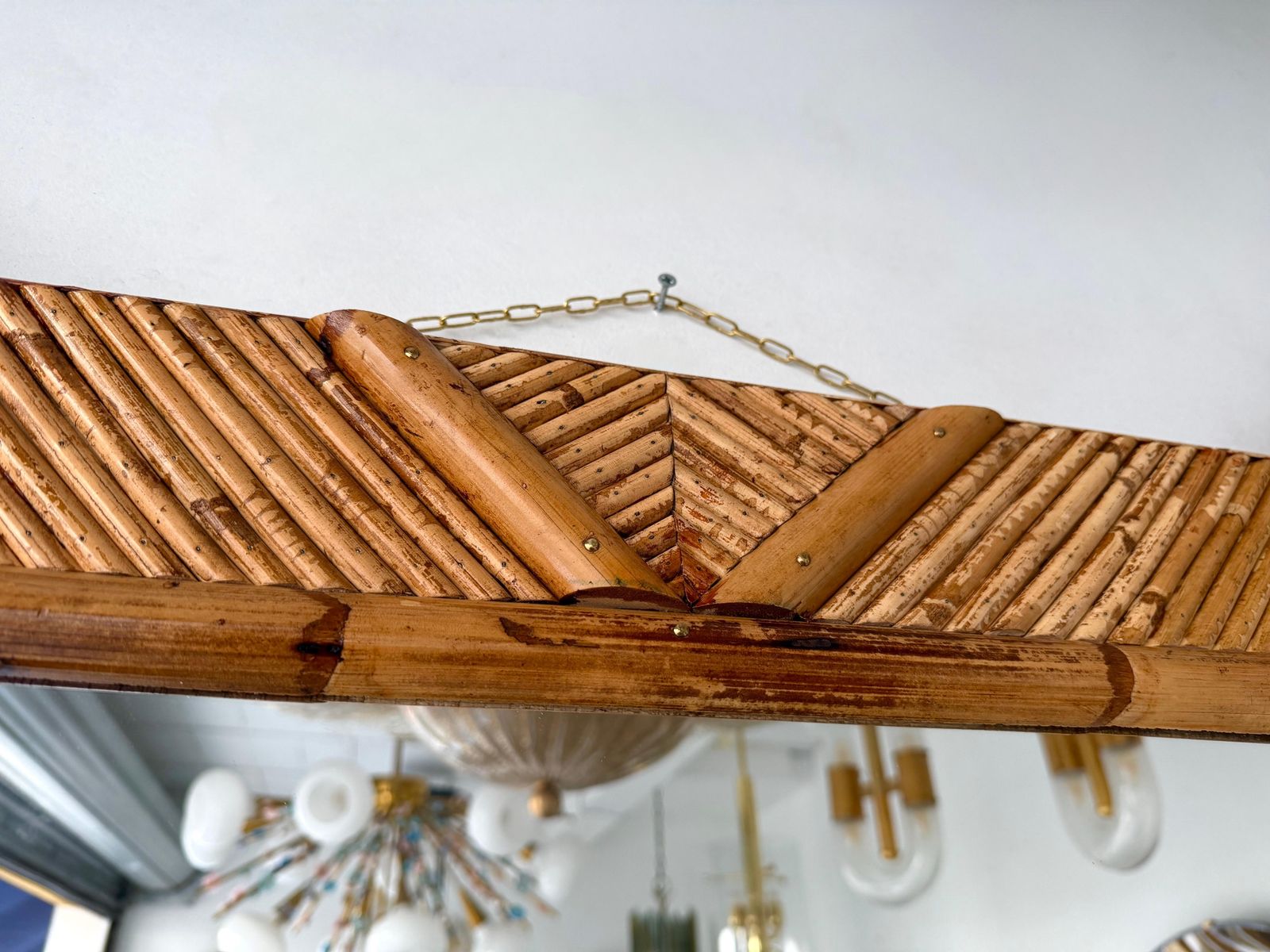 Bamboo And Rattan Mirror By Vivai Del Sud. Italy, 1970s photo 4246.0