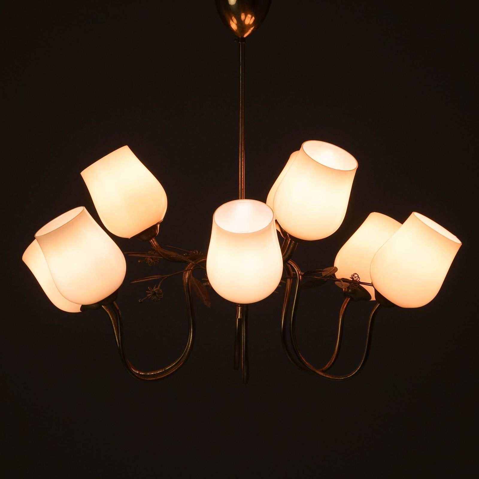 photo furniture Rare And Large Model 85/9 Floral Chandelier, Itsu, 1950s