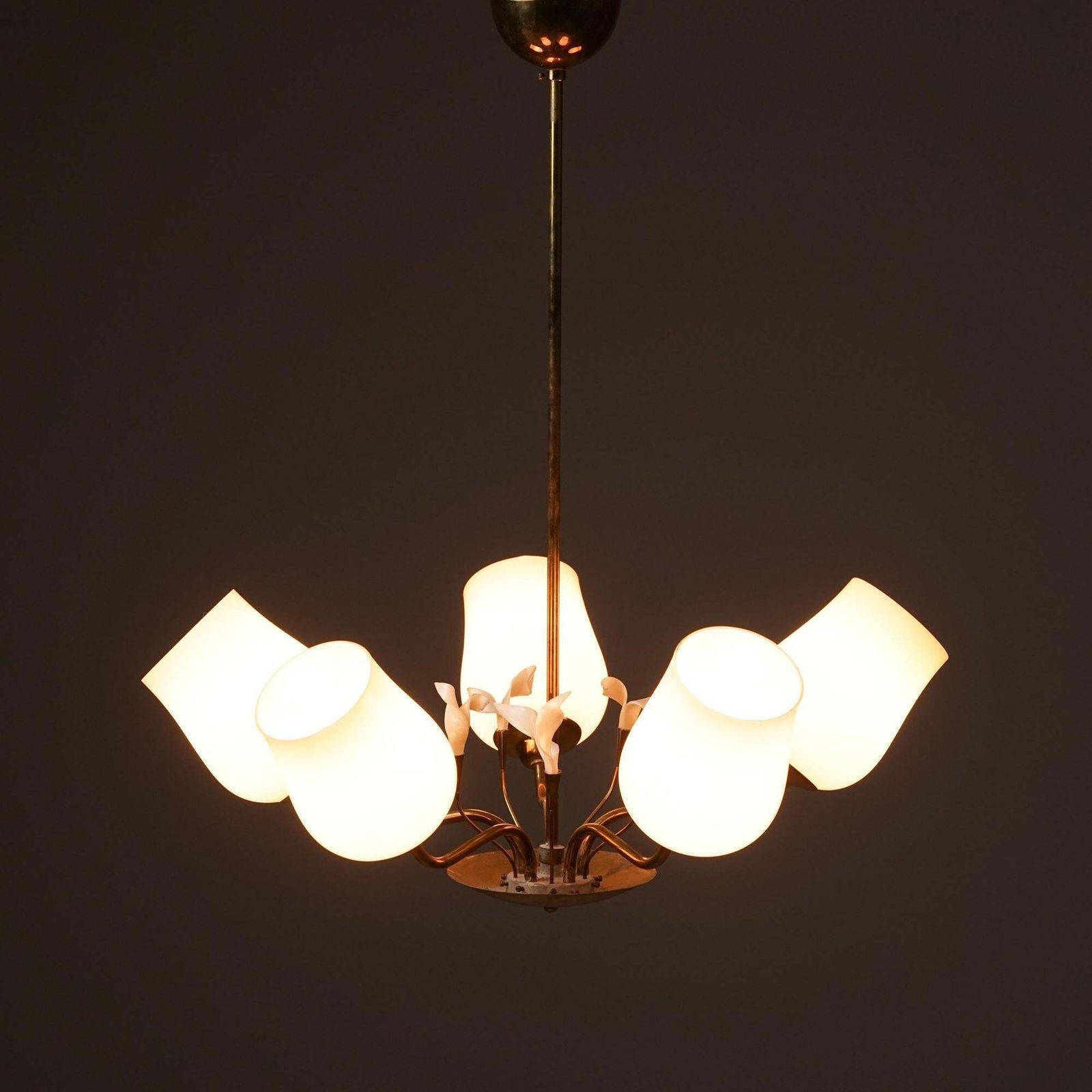 Scandinavian Modern Chandelier, Korumo Oy, Finland, 1950s photo vinterior