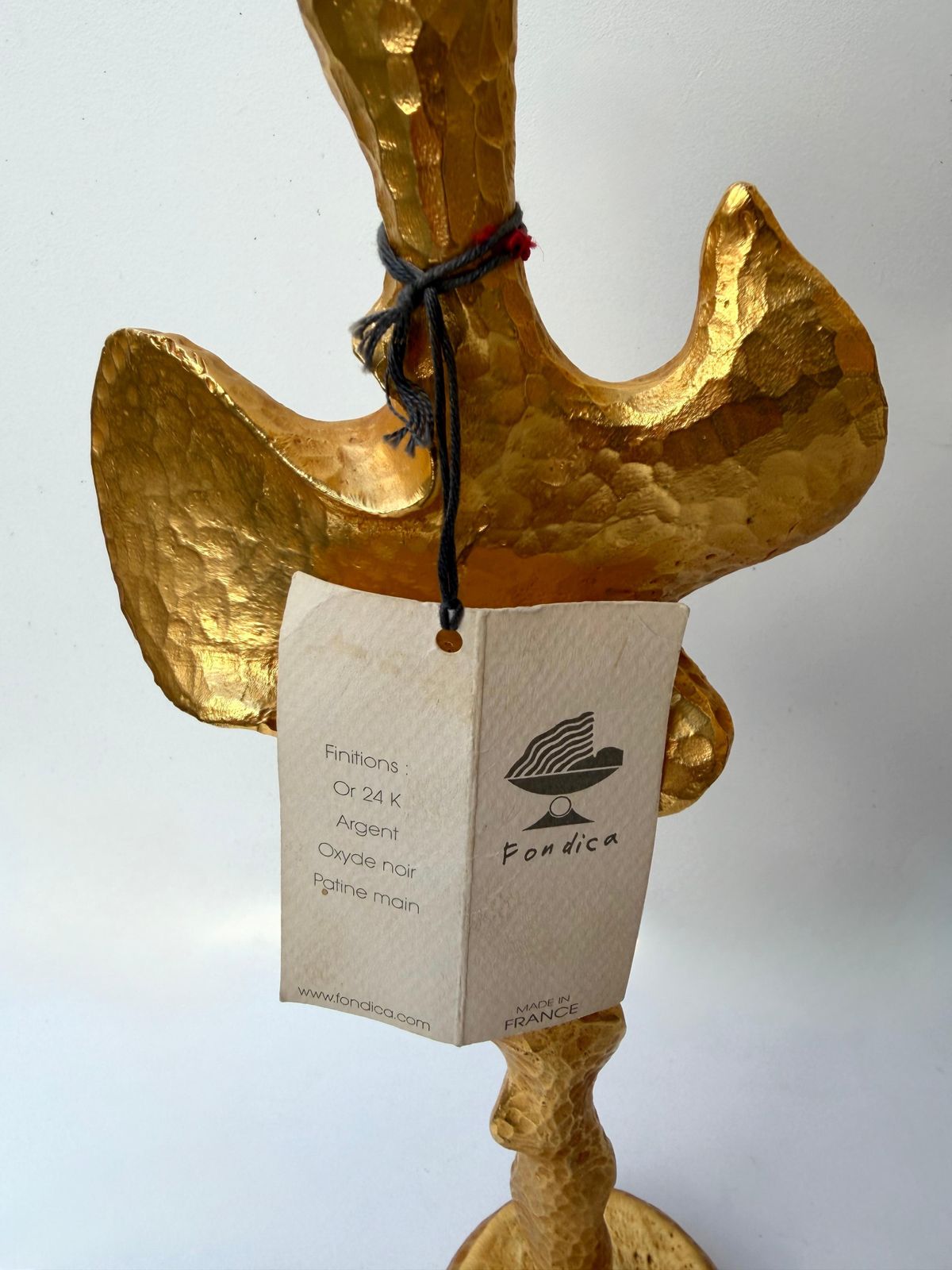 Pair Of Lamps Gilt Metal By Nicolas De Waël For Fondica, France, 2000s photo vinterior