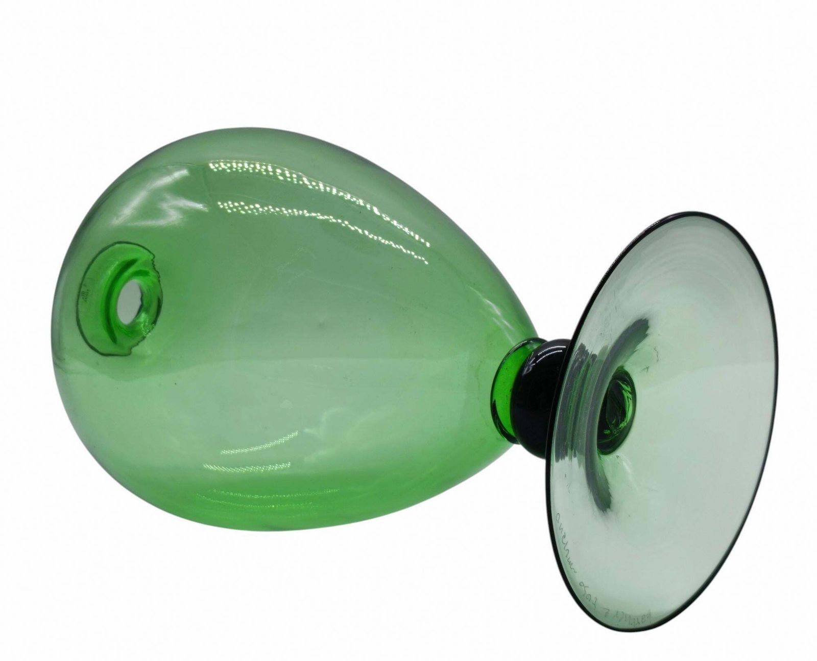 Barovier & Toso Vaso "Veronese" In Vetro Di Murano Verde, Italia 1980s photo buy