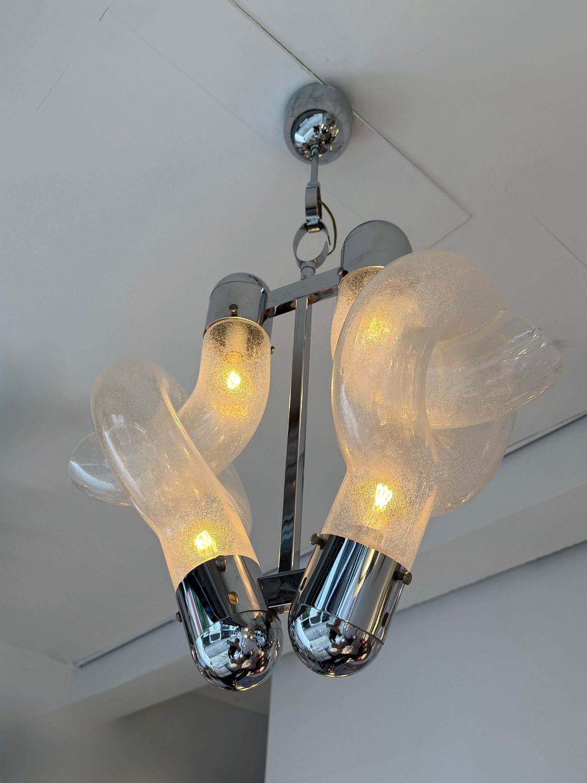 Pendant Lighting Murano Glass And Metal By Aldo Nason For Mazzega, Italy, 1970s photo furniture