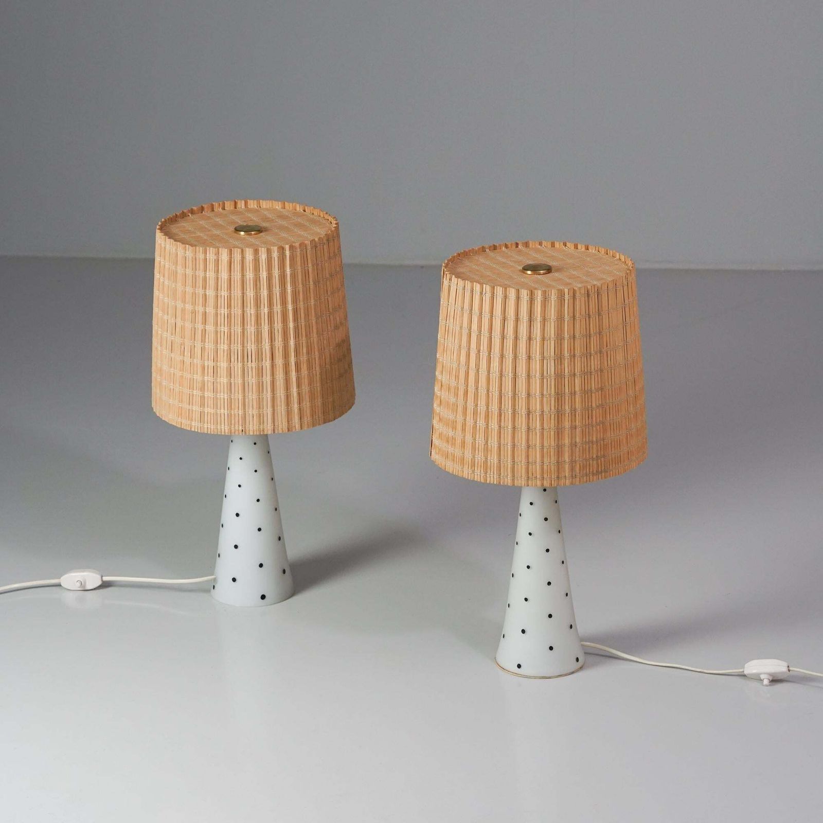 Rare Pair Of Table Lamps, Lisa Johansson Pape, Orno Oy, 1950s photo vinterior