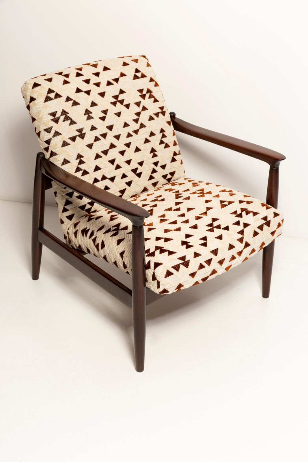 Two Mid Century Gfm 64 Armchairs, Drawing Velvet By Dedar, Homa, Europe, 1960s photo vinterior