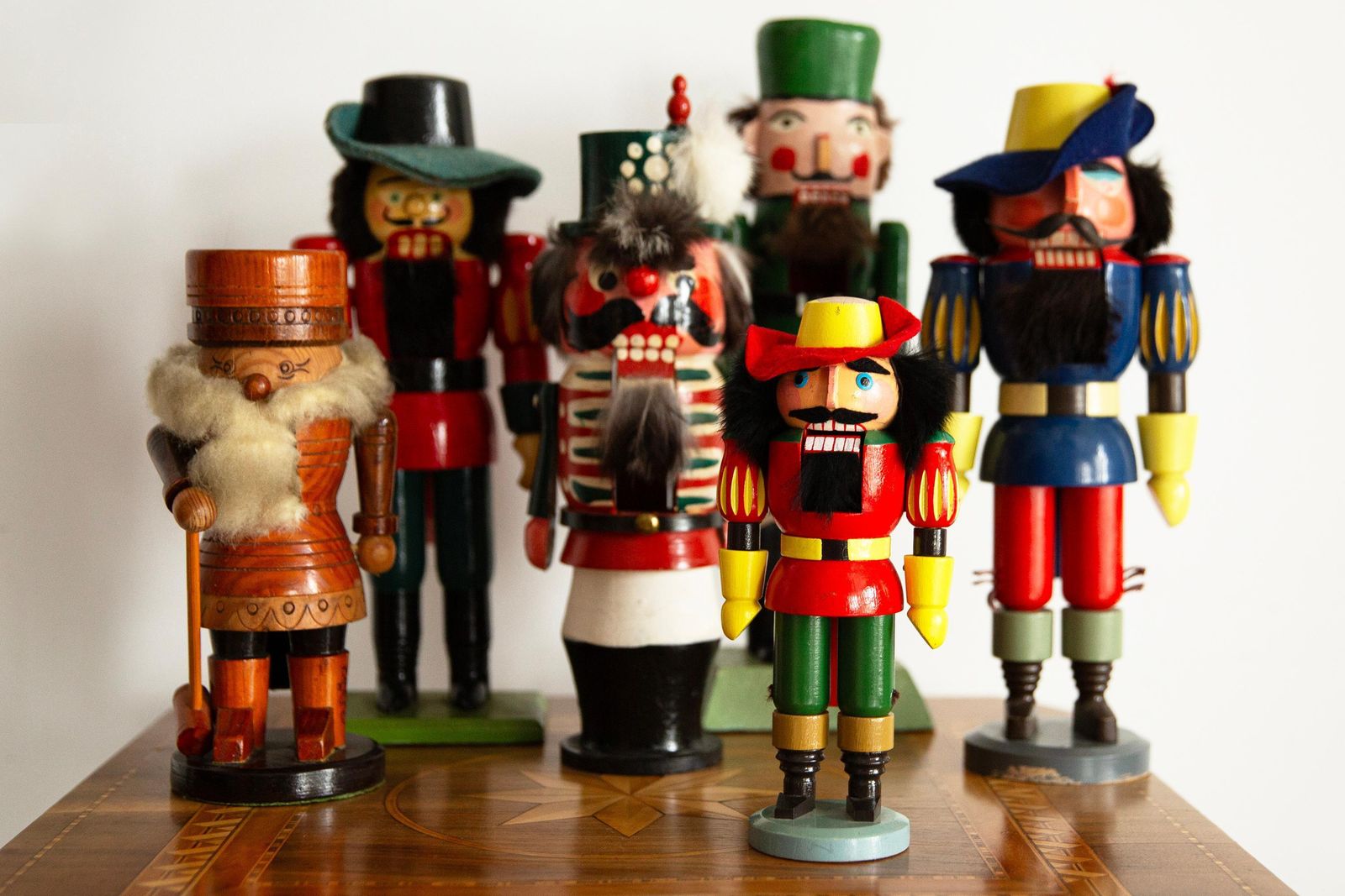 Vintage Christmas Big Blue Nutcracker, Wood, Erzgebirge, Germany, 1970 photo furniture