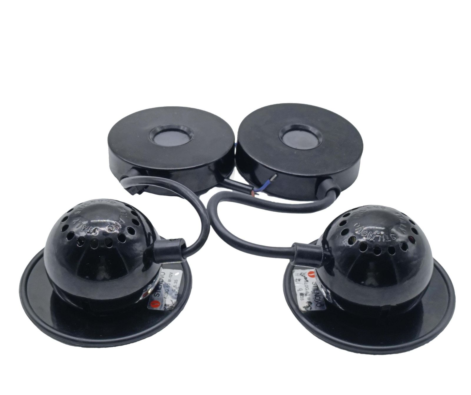 Piero Castiglioni And Gae Aulenti For Stilnovo Pair Of Black Lamps "Minibox" photo 1237.0