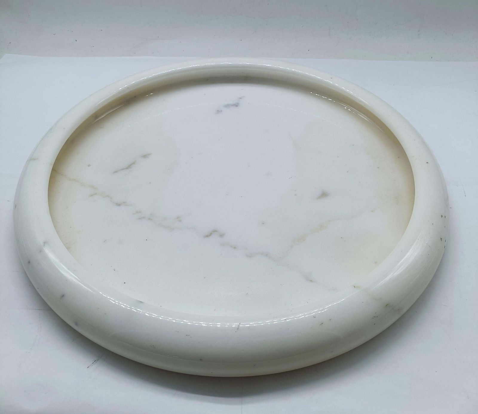 Sergio Asti For Up&Up Centerpiece In White Carrara Marble, Italy 1970s photo for sale