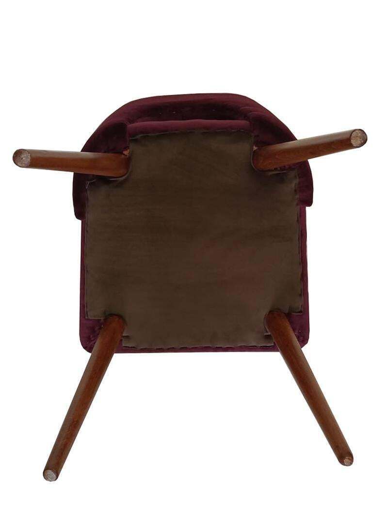 Eight Mid Century Shell Chairs, Purple Velvet Alexander, Dedar, Europe, 1960s photo Furniture