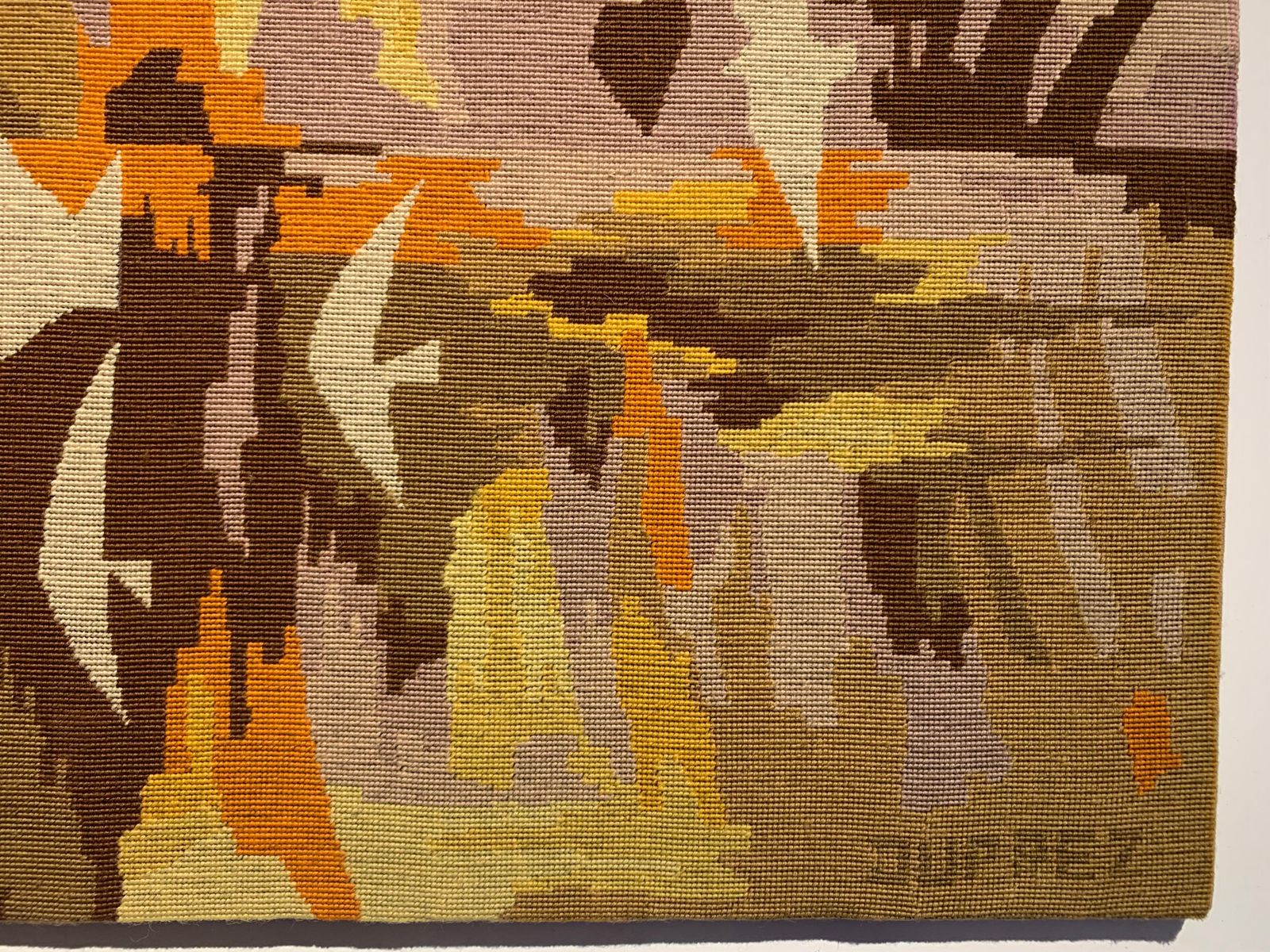 Mid Century Modern Wool Tapestry, Signed Duprez, French, 73x102 Cm photo vinterior
